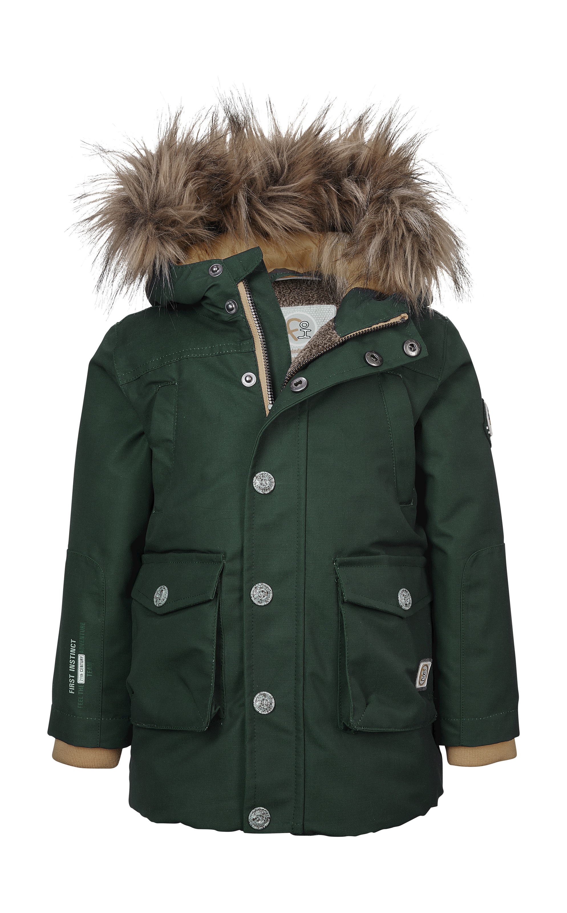 first instinct by killtec Parka »FIW 8 MNS PRK« Wasserabweisender Parka mit Teddyfutter, abnehmbarem Kunstfell