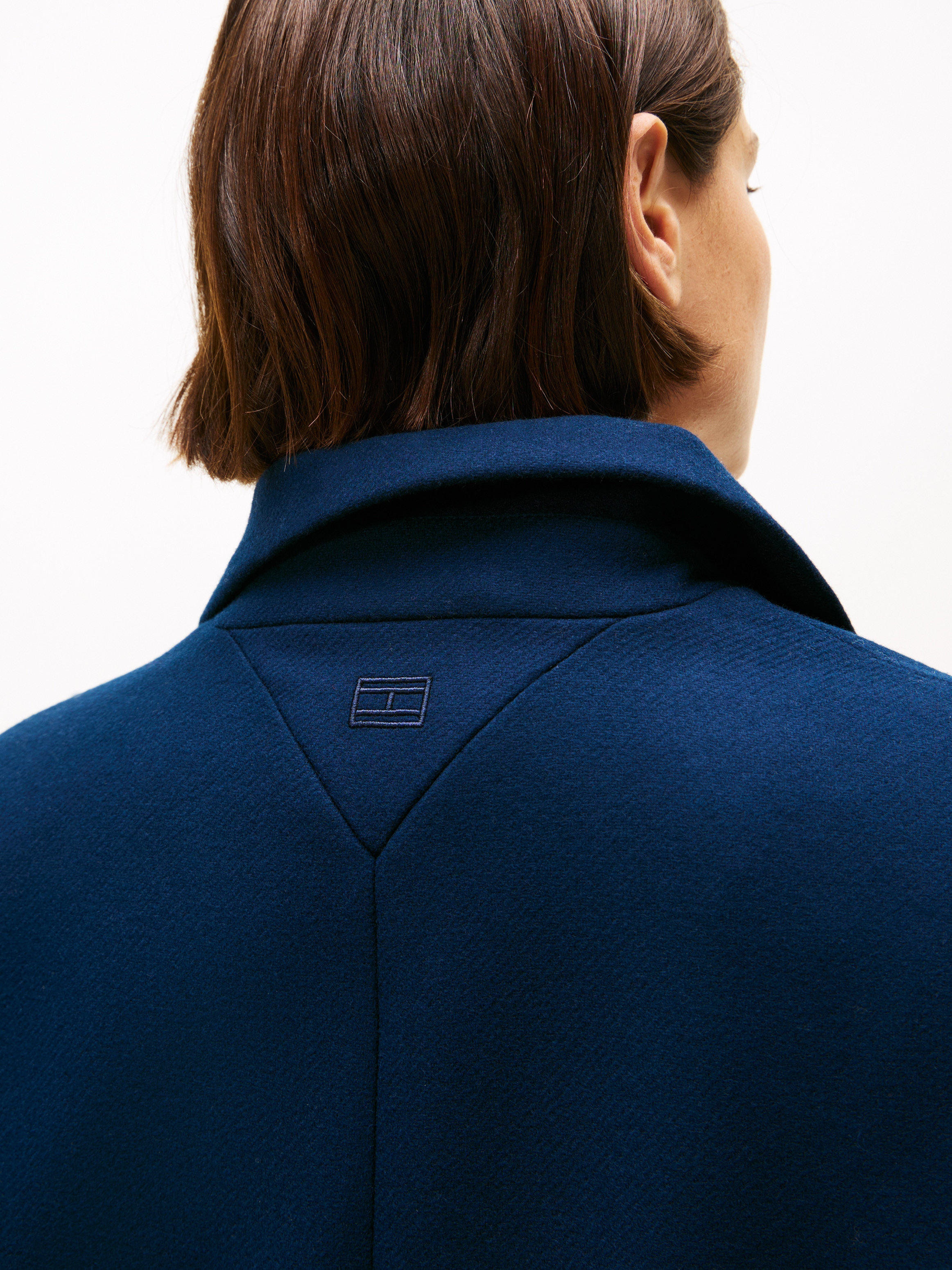 Tommy Hilfiger Curve Langmantel »CRV CLASSIC SB WOOL REG COAT«, in grossen Grössen, mit Wolle und Kaschmiranteil