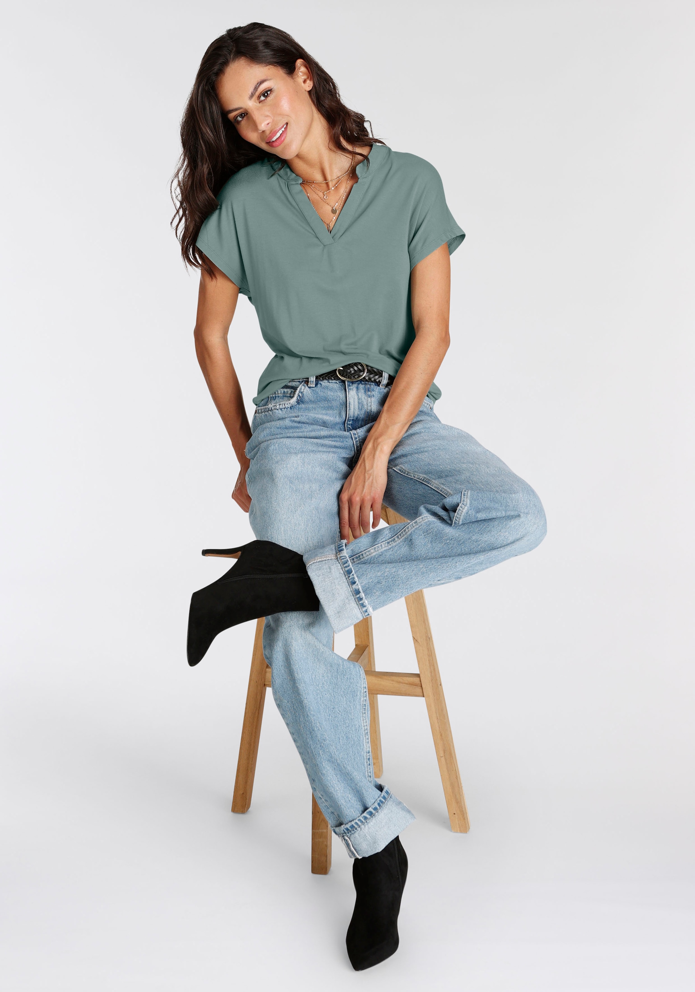 Laura Scott T-Shirt, mit kaufen und online Jelmoli-Versand Rundhalsausschnitt | Blende