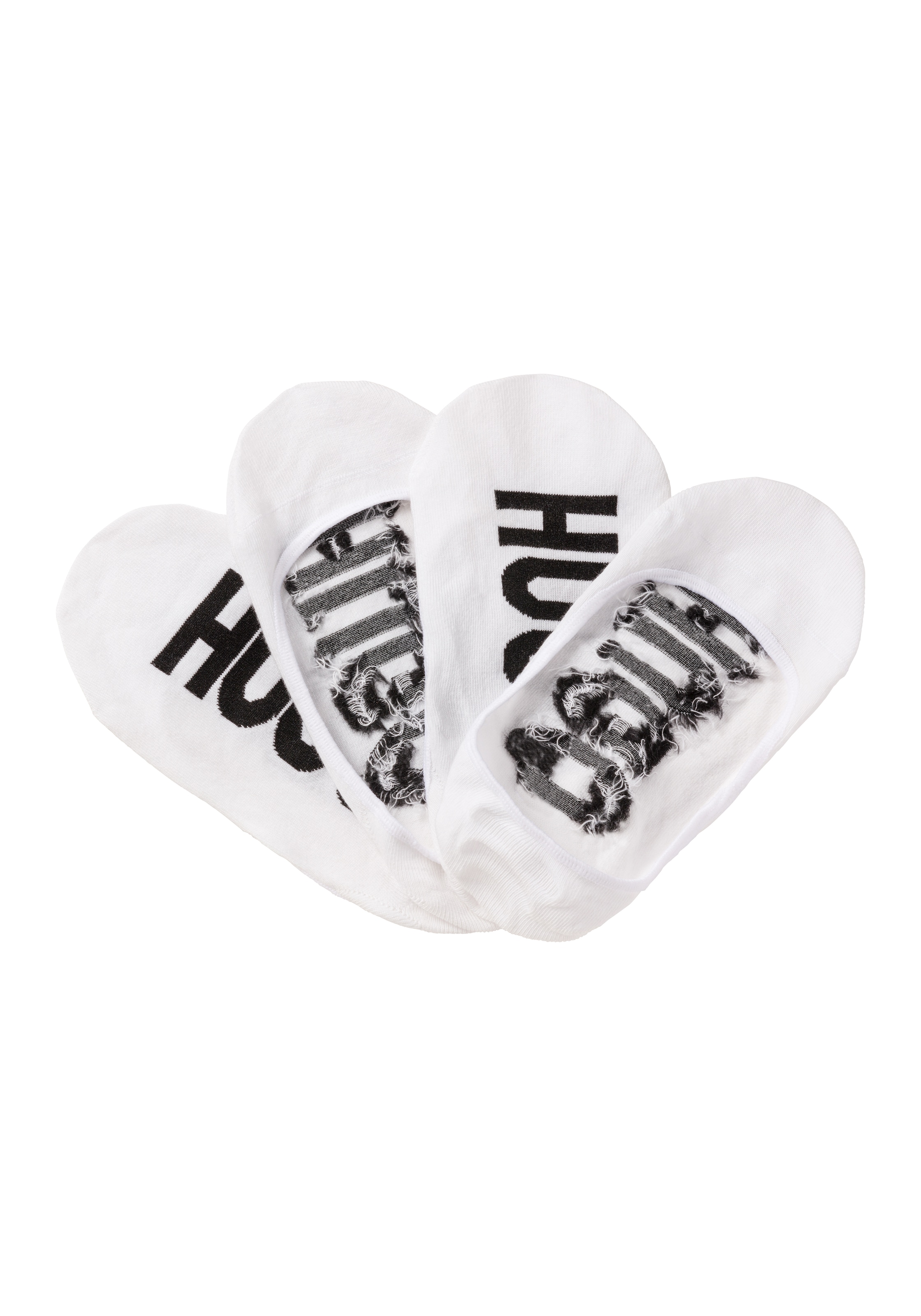 HUGO Underwear Sneakersocken »2P INVISIBLE W«, (Packung, 2 Paar, 2er), mit HUGO Logoschriftzug unter der Sohle