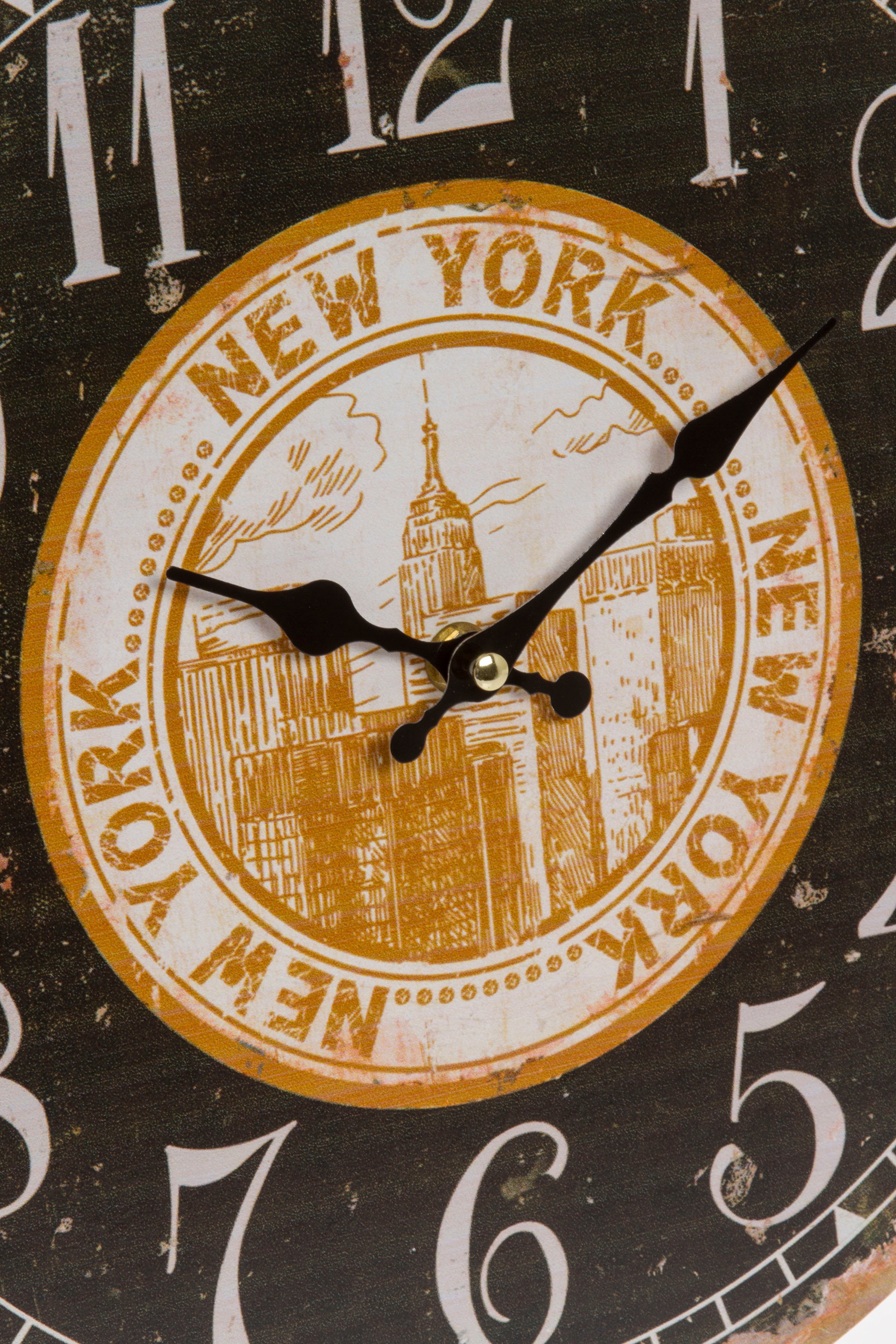Myflair Möbel & Accessoires Wanduhr »"New York"«, rund, Ø 33,8 cm, Vintage Optik, dekorativ in Küche & Wohnzimmer