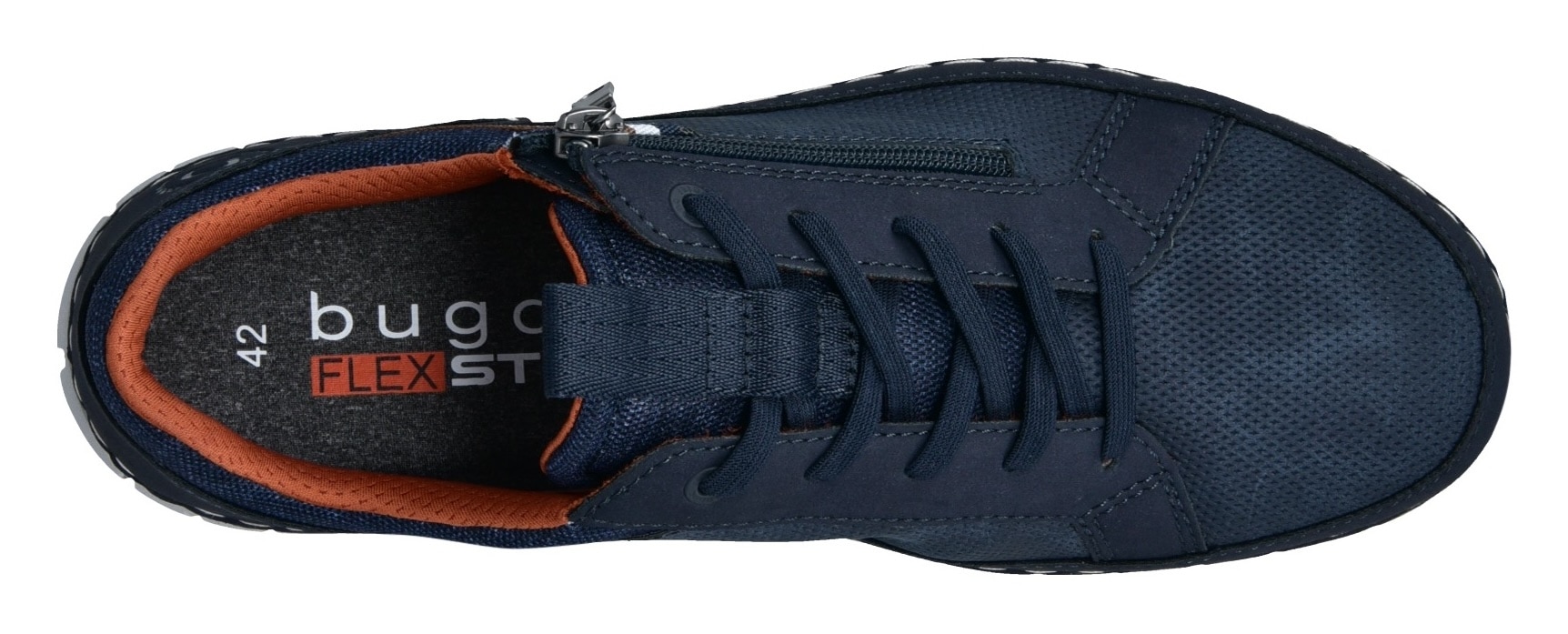 bugatti Slip-On Sneaker, Freizeitschuh, Halbschuh, Slipper mit Kontrast-Rahmennaht