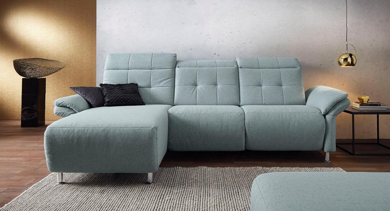 Places of Style Ecksofa »Manhattan L-Form«, 2 Sitze mit elektrischer Relaxfunktion, verstellbare Armlehnen