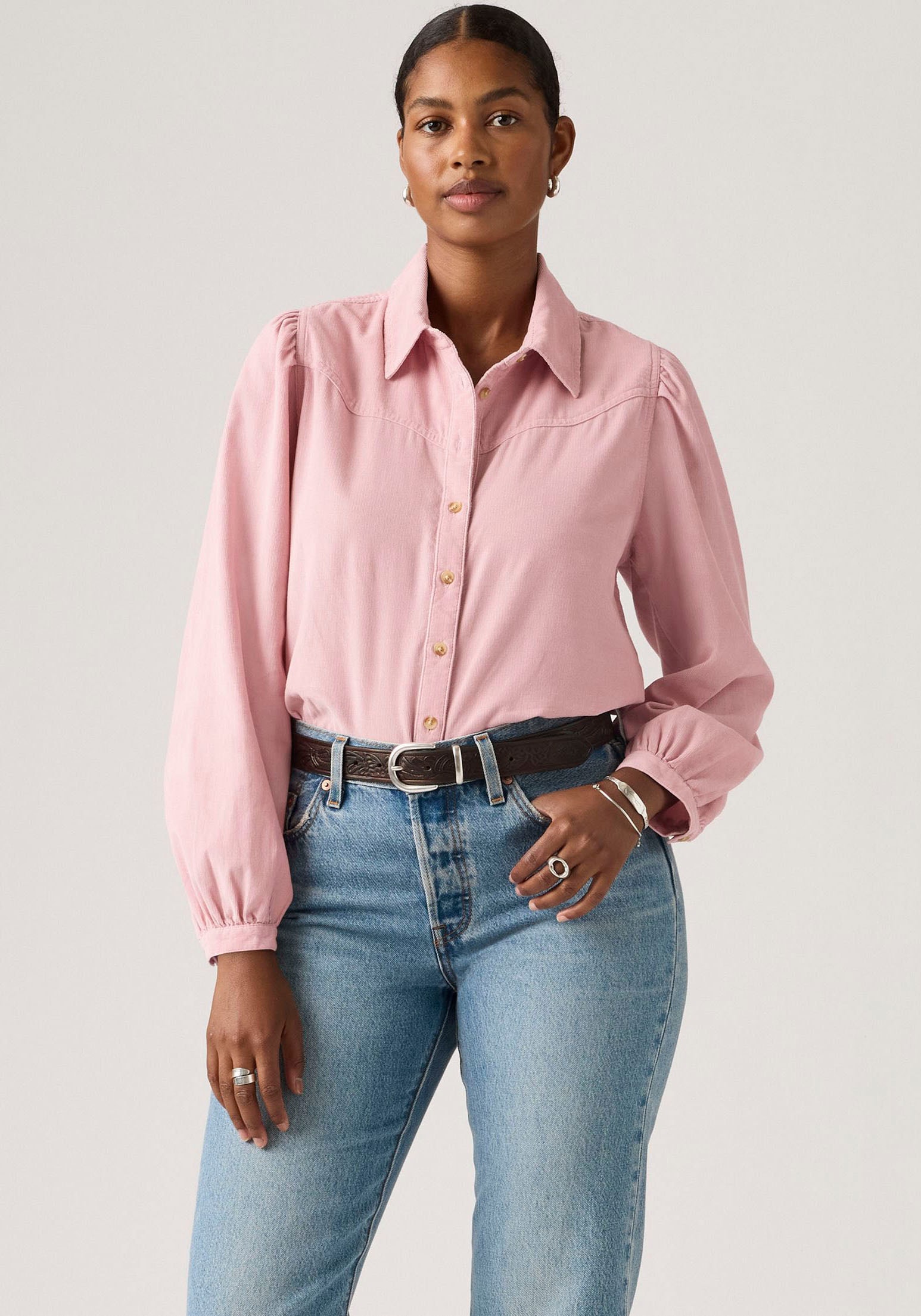 Levi's® Langarmbluse »JOURNEY WSTRN FSH« Feine Cord Qualität