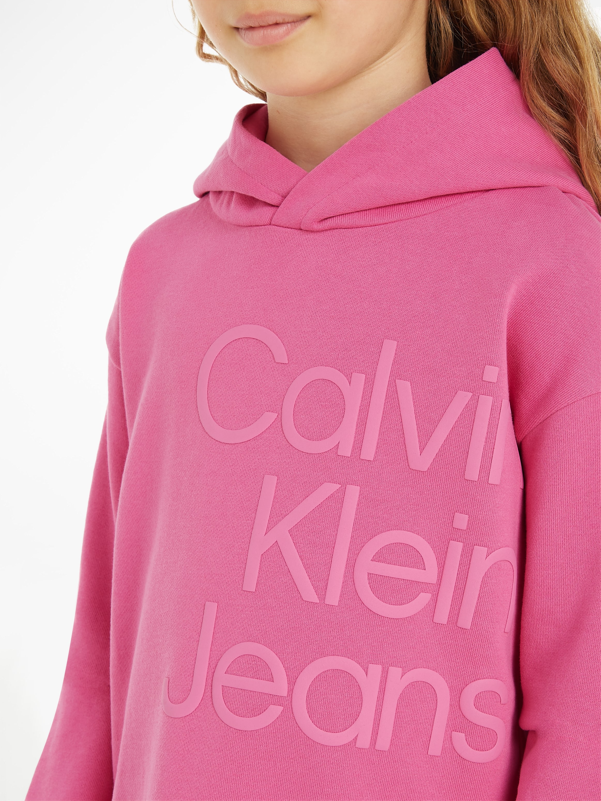 Calvin Klein Jeans Sweatkleid »PUFF HERO LOGO LS HOODIE DRESS«, für Kinder bis 16 Jahre