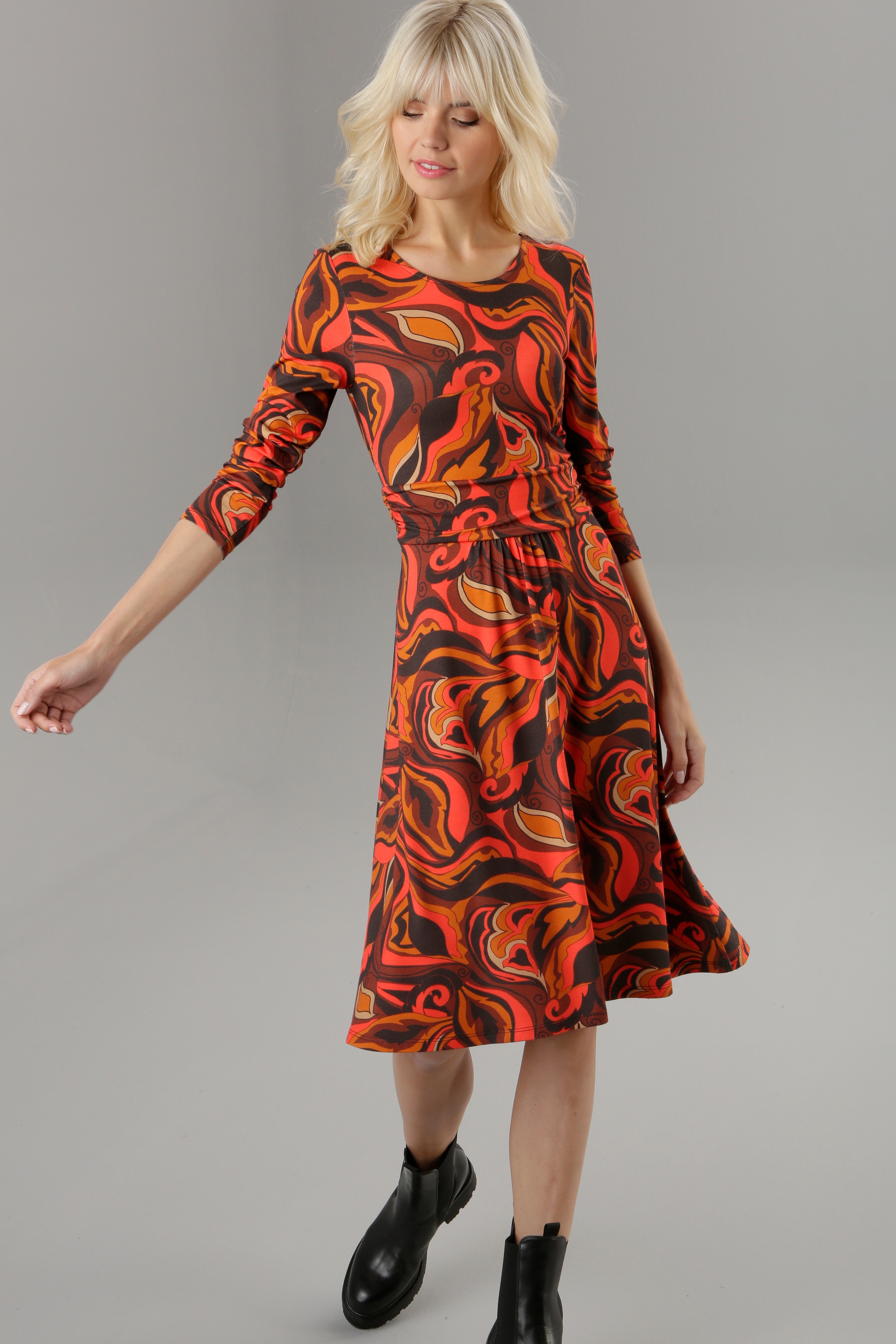 der online SELECTED Raffung mit | Taille Jerseykleid, bestellen in Jelmoli-Versand Aniston