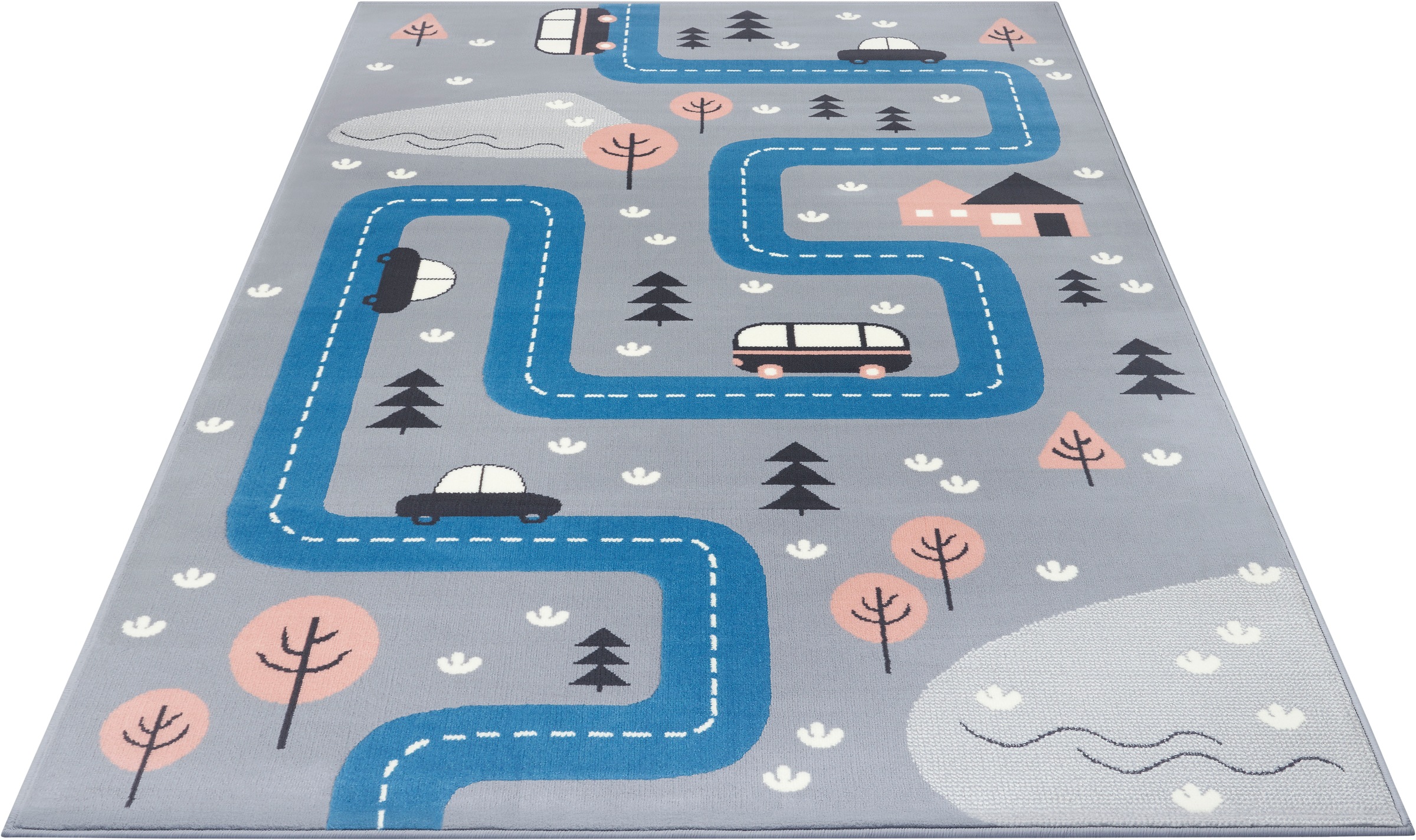 HANSE Home Kinderteppich »Dream Street«, rechteckig, 9 mm Höhe, Teppich, Spielteppich, Spielunterlage, Strasse, Kinderzimmer, Kurzflor