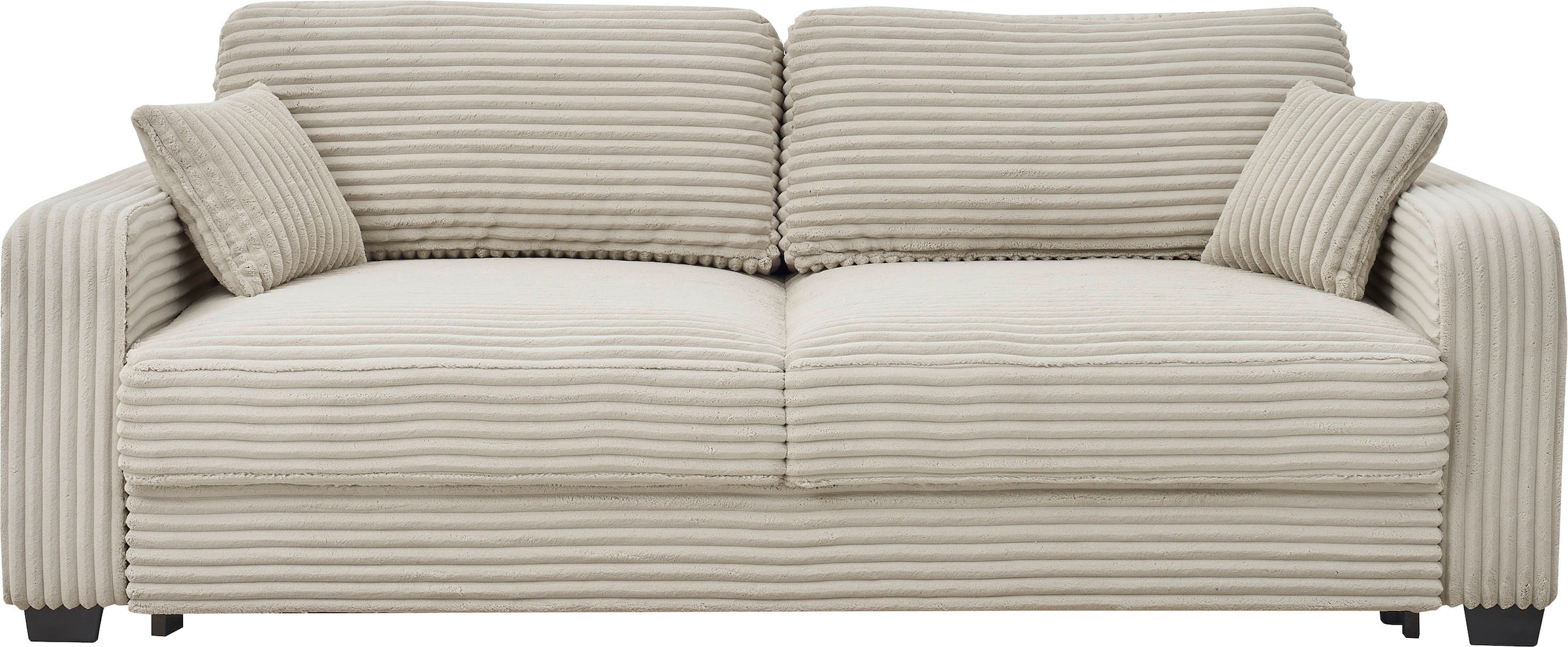 ED EXCITING DESIGN Schlafsofa »Carrara«, frei im Raum stellbar, mit Bettkasten, mit Schlaffunktion und 4 Kissen