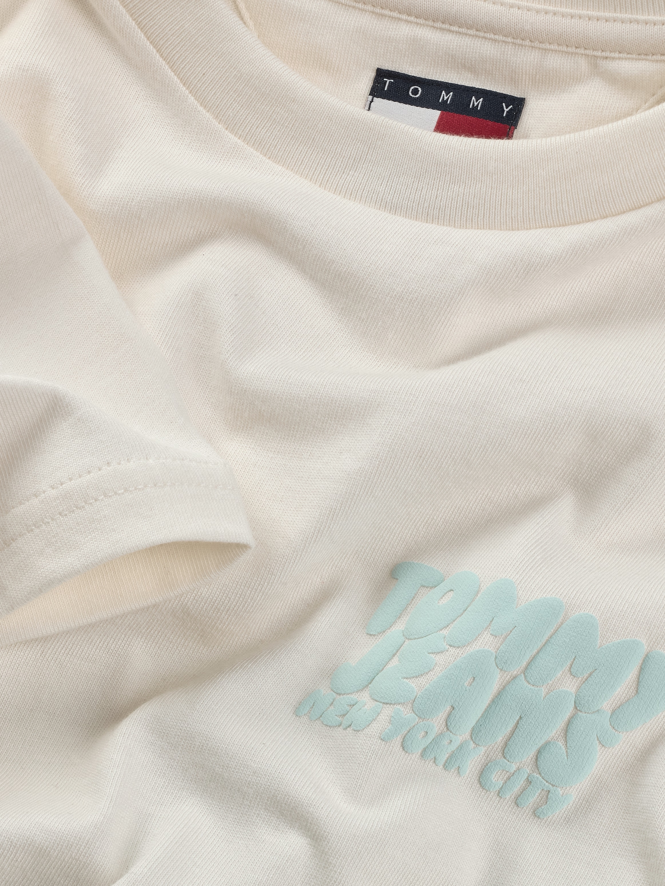 Tommy Jeans Kurzarmshirt »TJM REG BUBBLE BACK SS TEE EXT«, Mit Rundhalsausschnitt