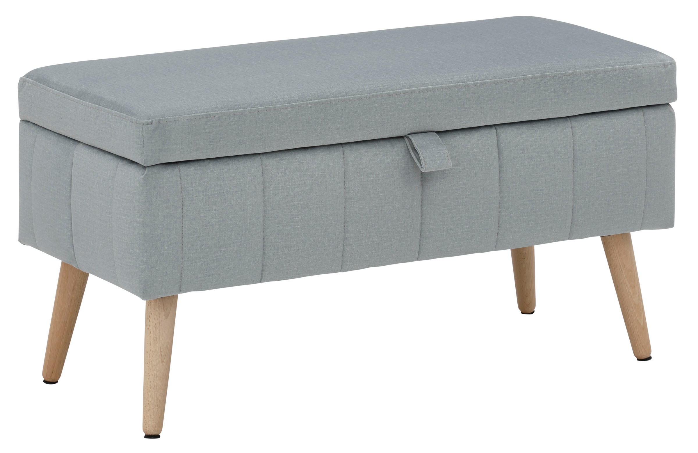 OTTO home Truhenbank "AMIRA Sitzbank mit Stauraum, Maße B/T/H: 81/36/43 cm" mit Staufach, in 3 Bezugsqualitäten mit feiner Steppung