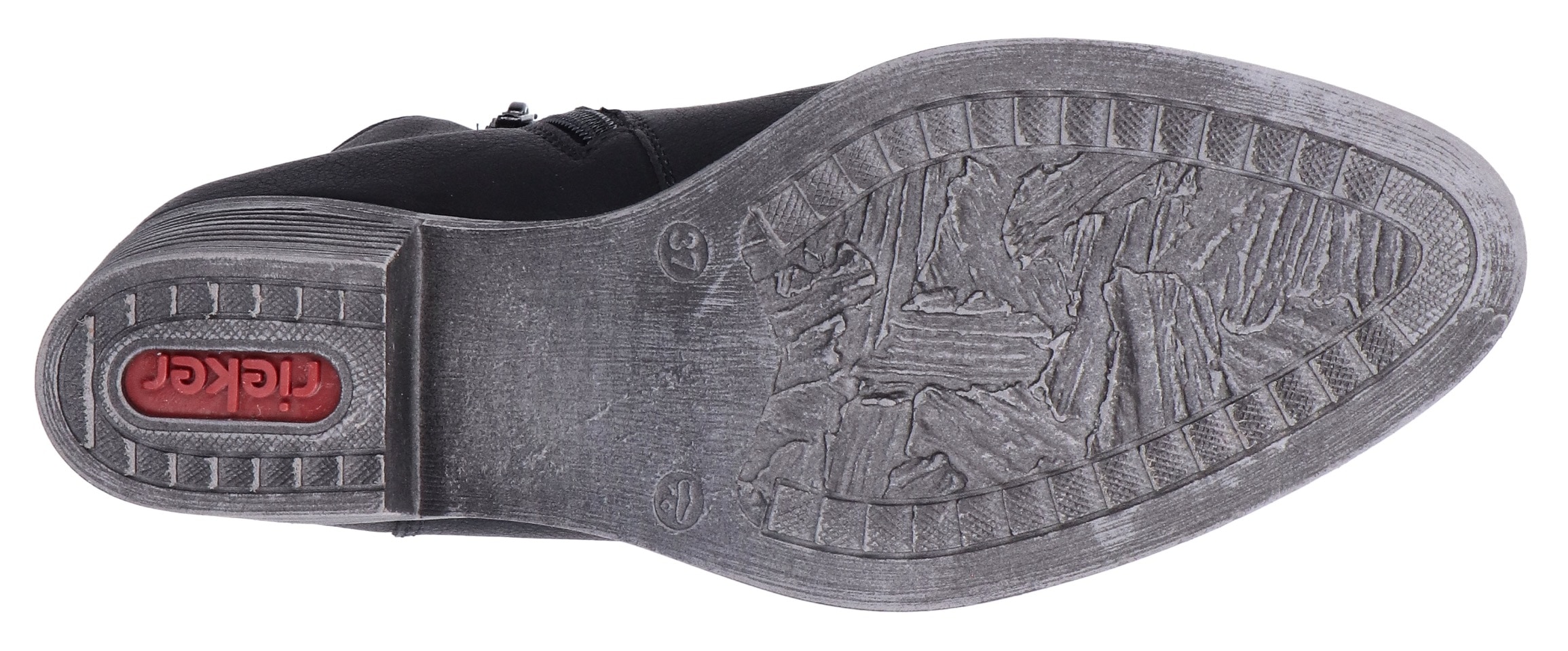 Rieker Westernstiefelette, Cowboyboots, slouchy Schaft, Blockabsatz, mit Innen-Reissverschluss