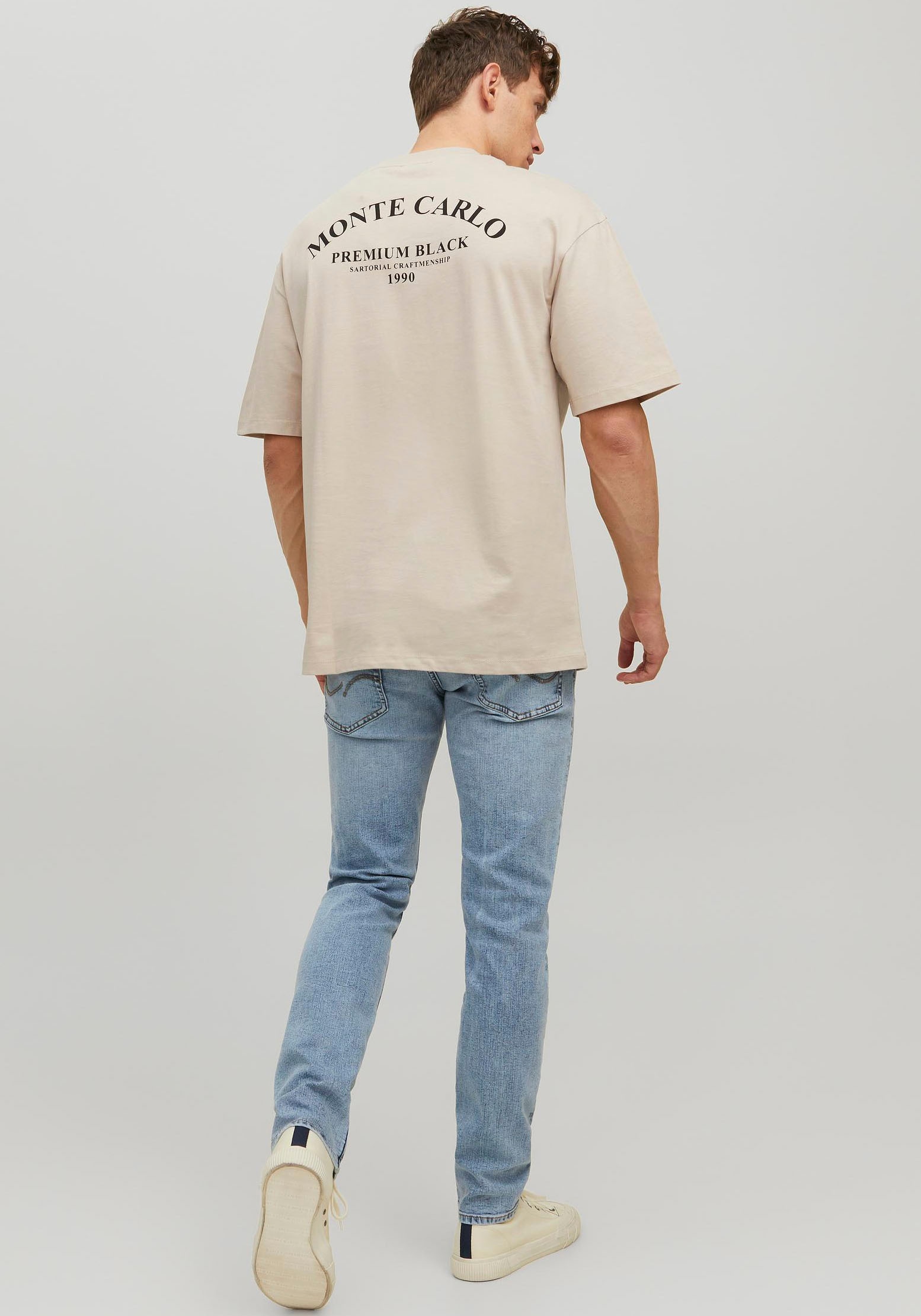 Jack & Jones Slim-fit-Jeans »JJIGLENN – Jeans mit Stretch und figurbetonter Silhouette«, Used, modisch, slim fit, Denim/Jeans