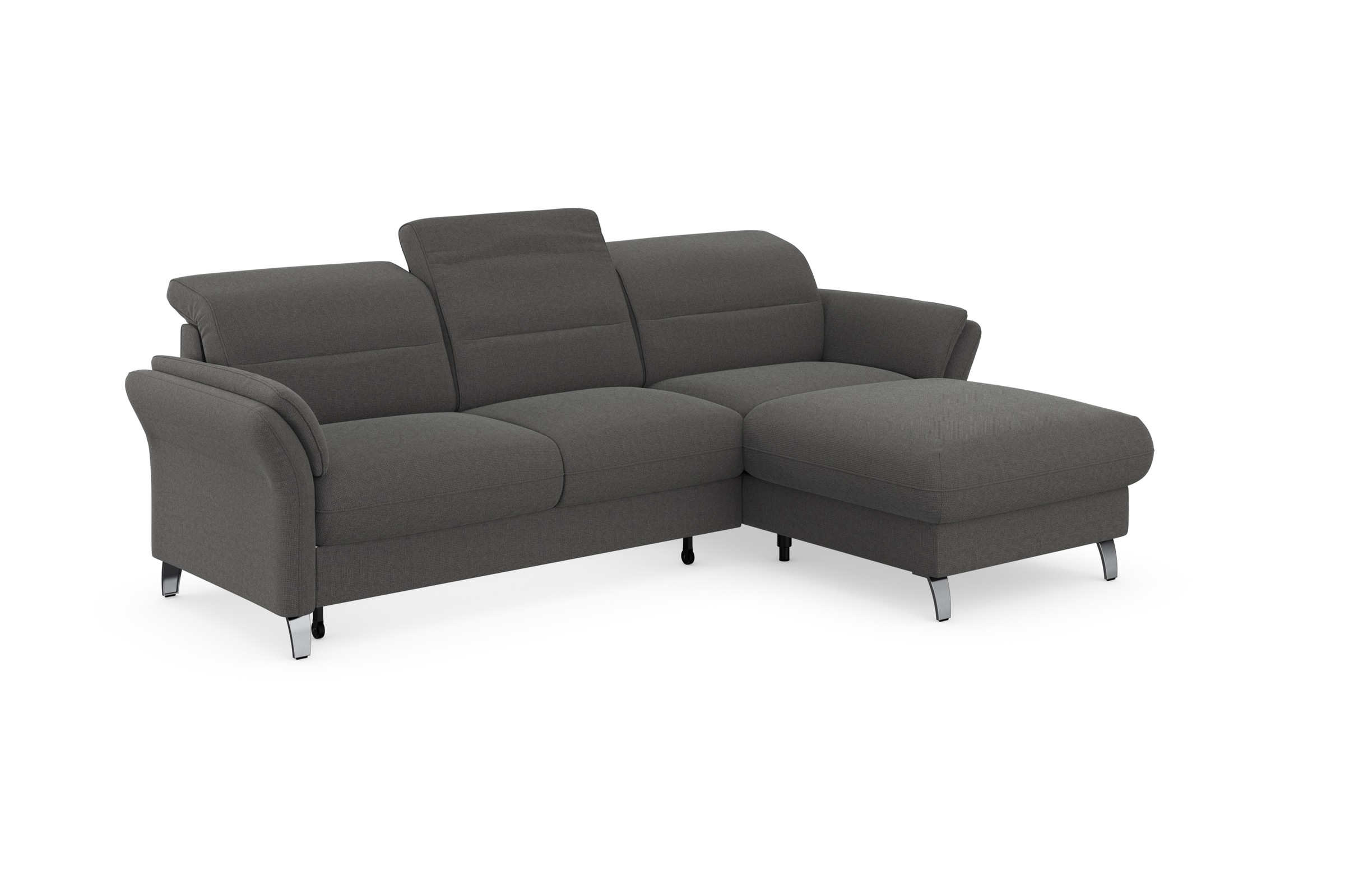 sit&more Ecksofa »Grenoble L-Form mit Federkern«, wahlweise mit Bettfunktion, Bettkasten, Arm- und Kopfteilverstellung