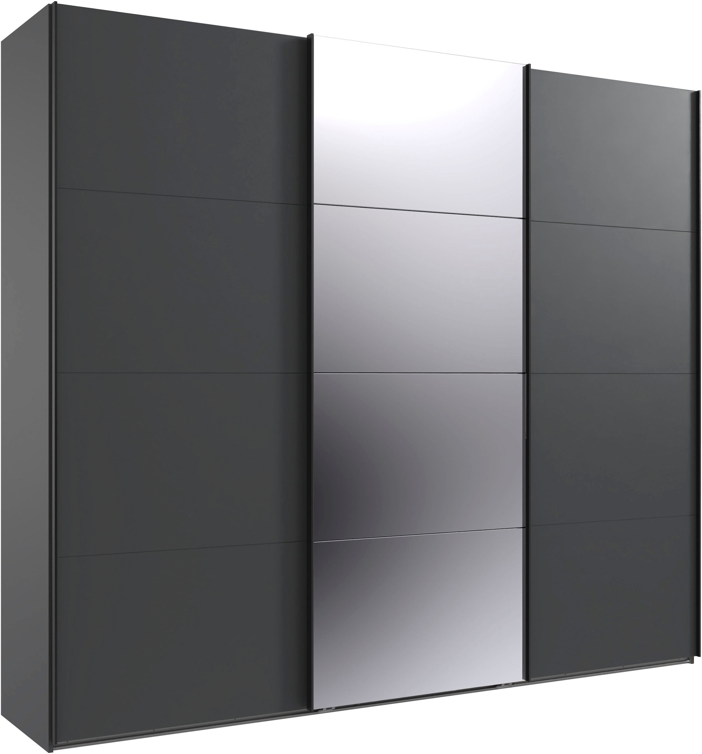 Wimex Kleiderschrank »Mugano, Made in Germany, Lieferung bis in Deine Etage und Stellort« wähle Deine Ausstattung: Basic oder Premium!, 3 Schwebetüren, grosse Grössen, mit oder ohne Spiegel, Metallgriffe