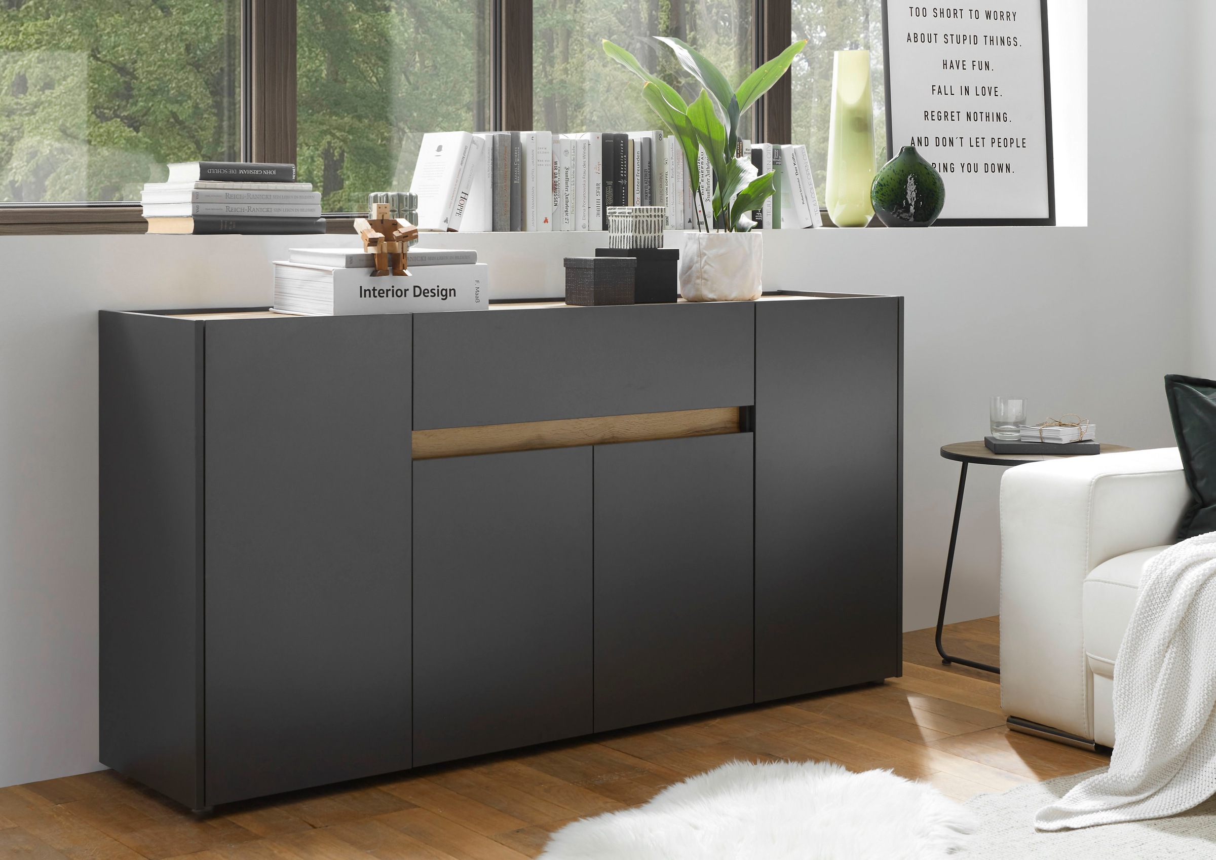Home affaire Sideboard "City/Giron" Breite ca. 170 cm