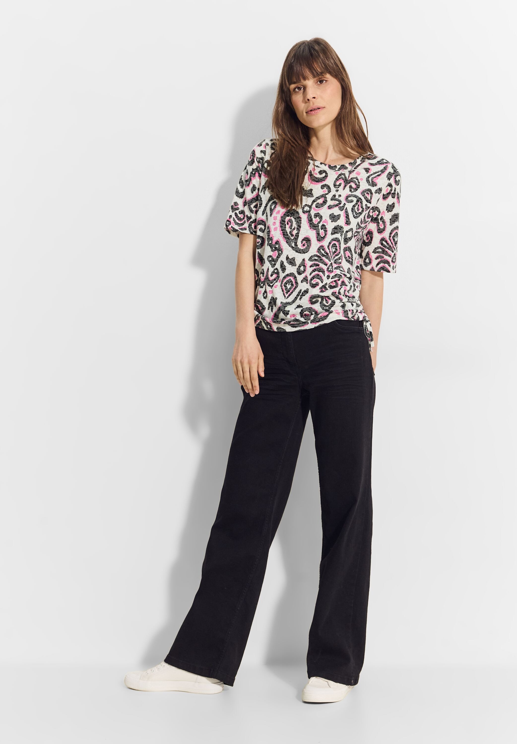 Cecil T-Shirt, mit Burnout Optik