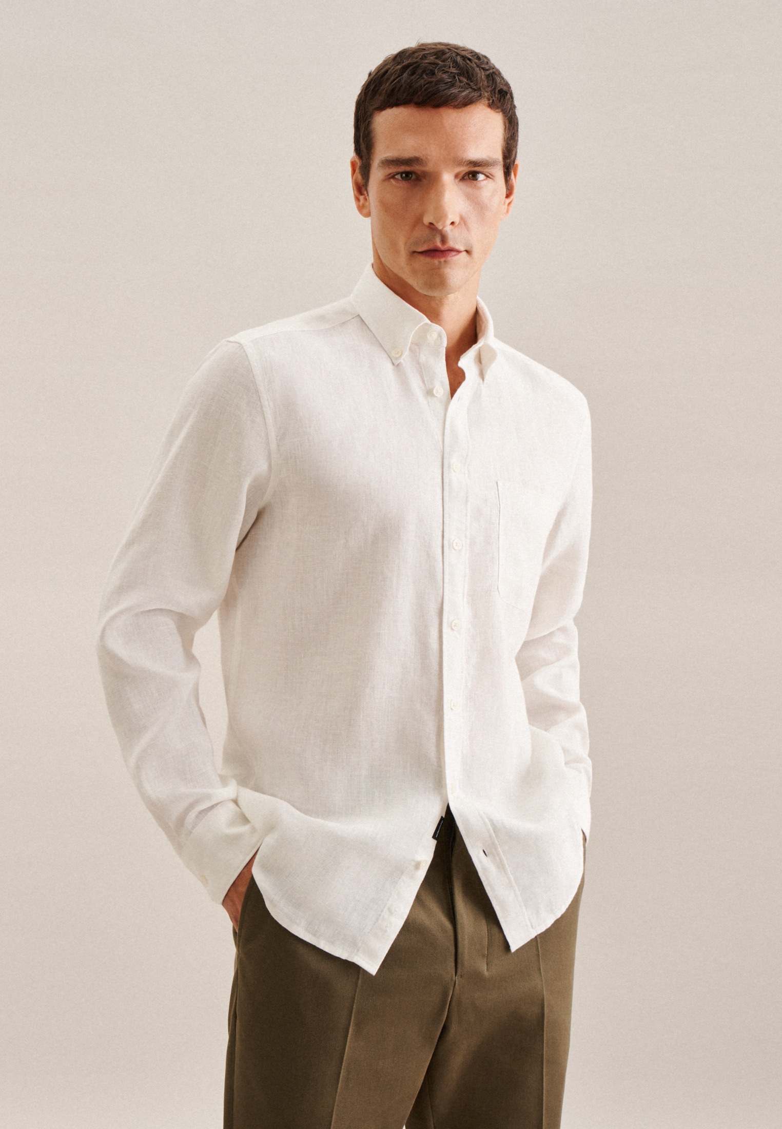 seidensticker Businesshemd »Schwarze Rose« Regular 1/1 Button-Down-Kragen Uni