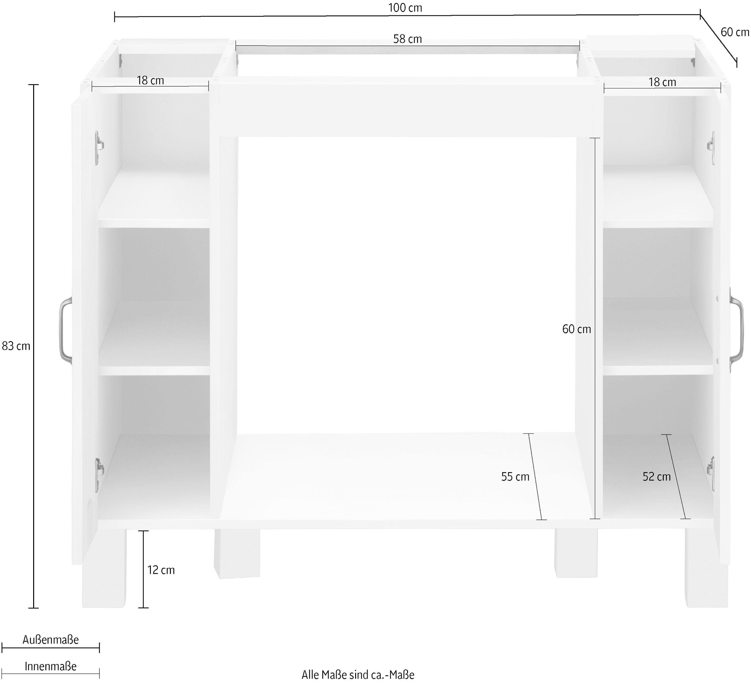 | Jelmoli-Versand »Alby«, Herdumbauschrank online bestellen Fächer 100 cm, 2 affaire Home Breite