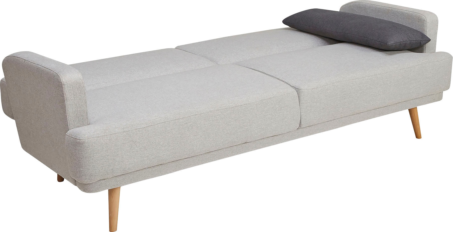 SalesFever Schlafsofa »Malmö - Komfortabler 2,5-Sitzer inklusive Zierkissen«, mit Schlaffunktion, Breite 214 cm