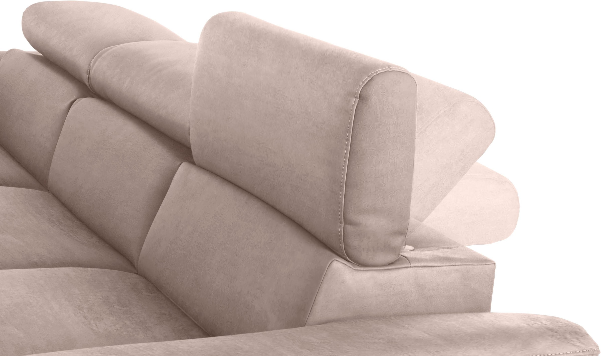 COTTA Ecksofa Komaris, Ecksofa, wahlweise mit RGB-LED-Beleuchtung und Bettfunktion/Bettkasten