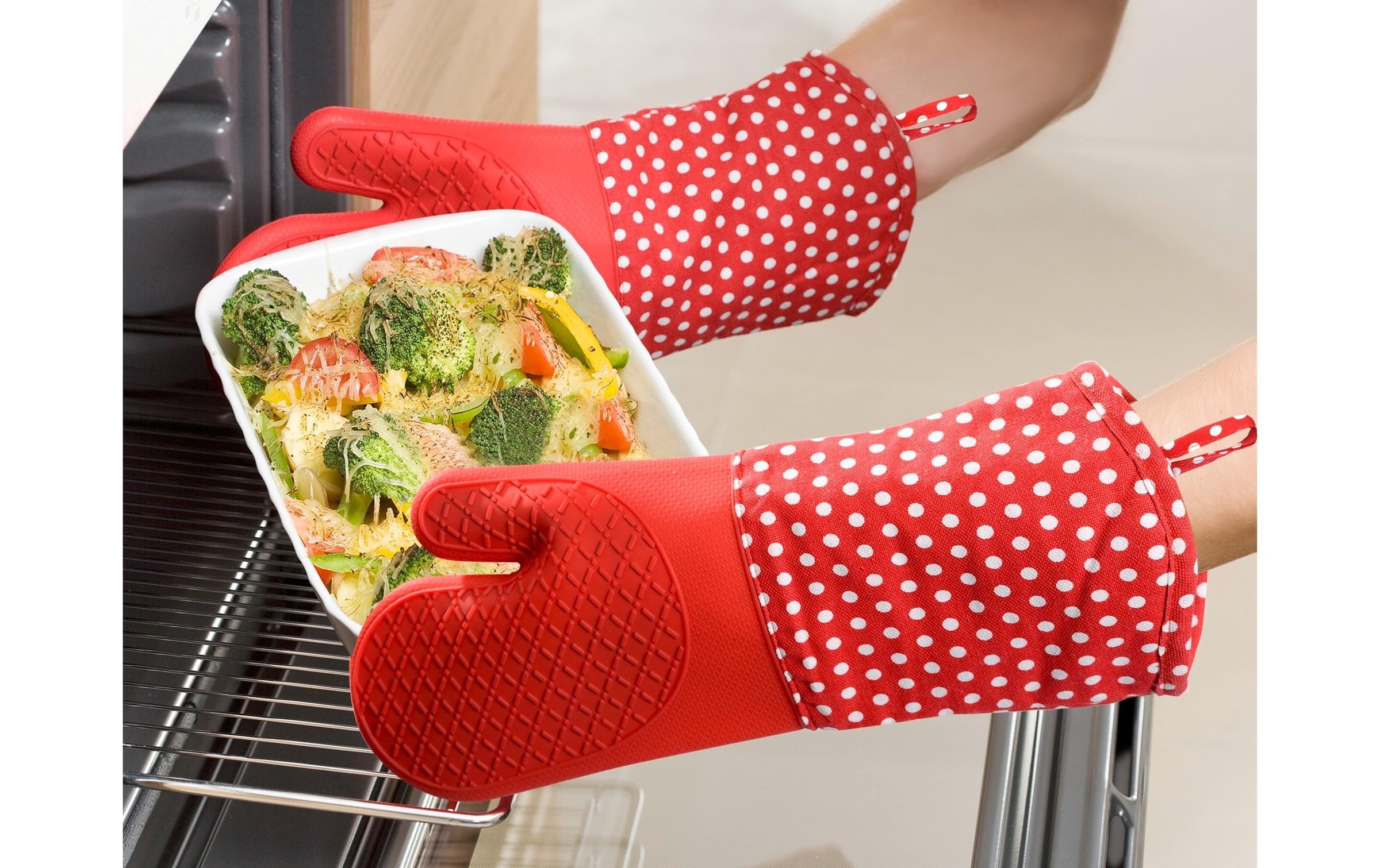 WENKO Topfhandschuhe »Punkte 2er Set«