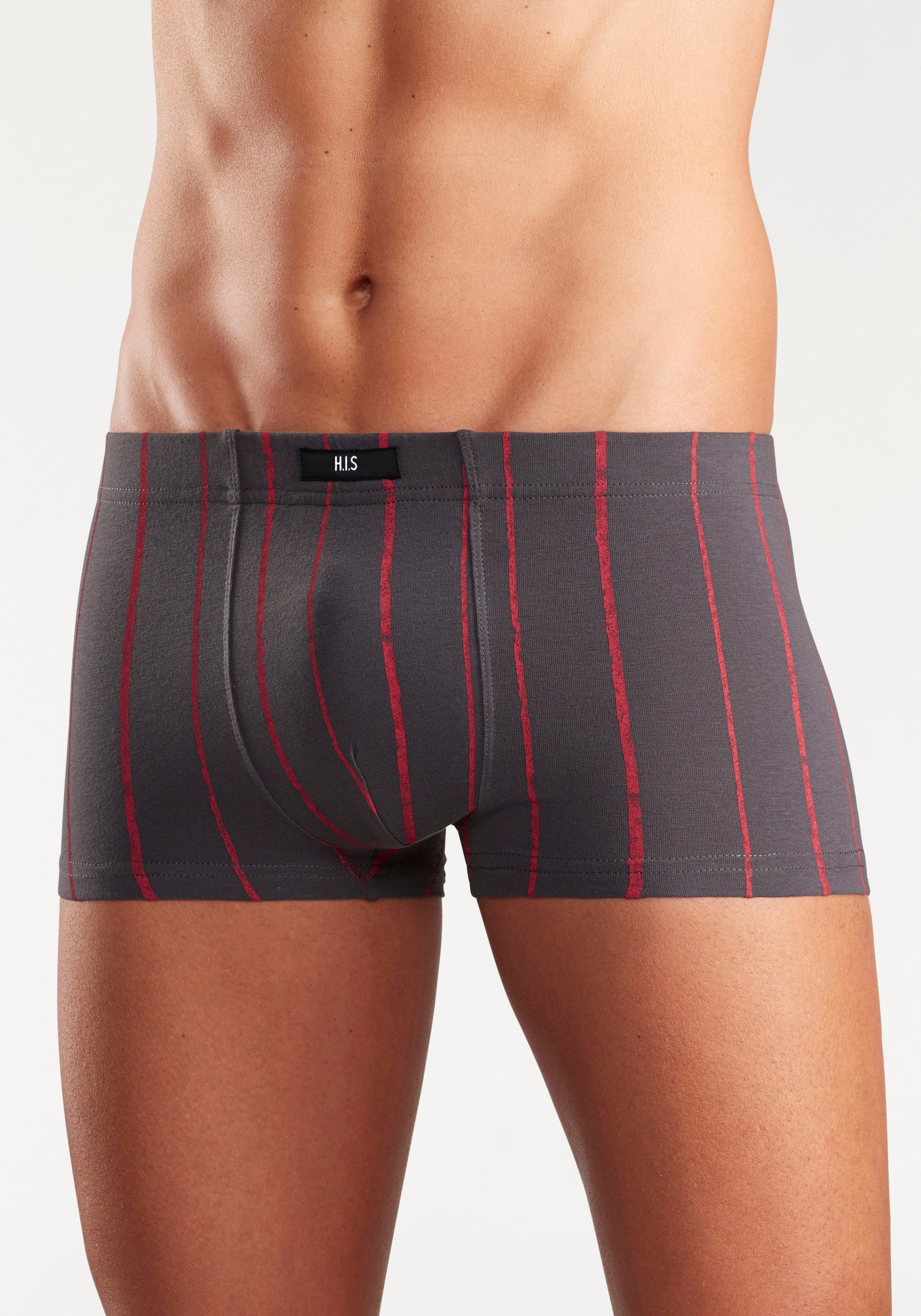 H.I.S Boxershorts, (Packung, 5 St.), in Hipster-Form aus Baumwoll-Stretch