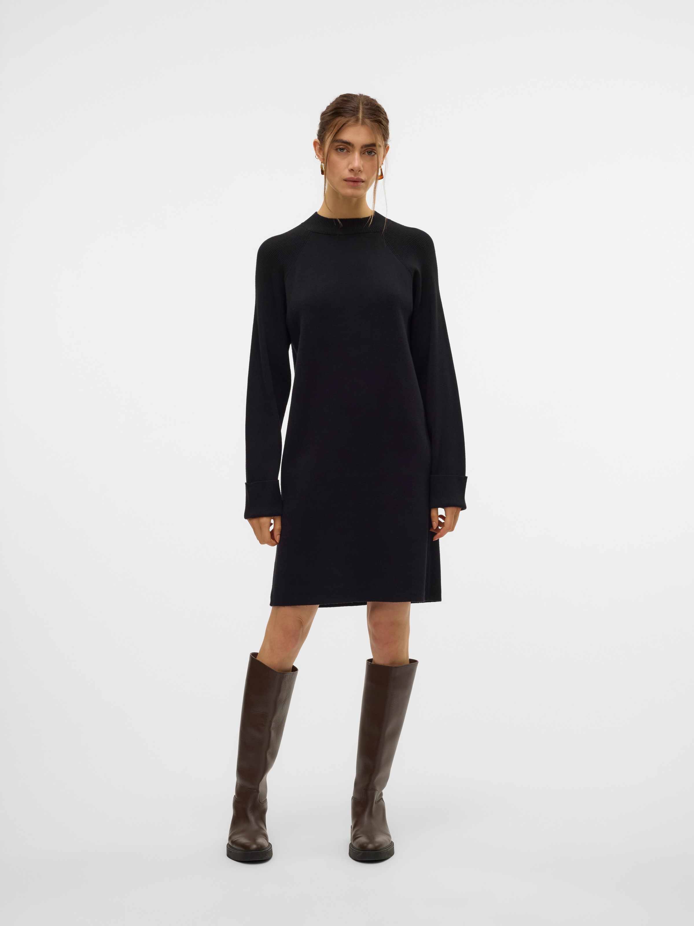 Vero Moda Strickkleid »VMGOLD MIX LS HIGHNECK ABK DRESS GA«