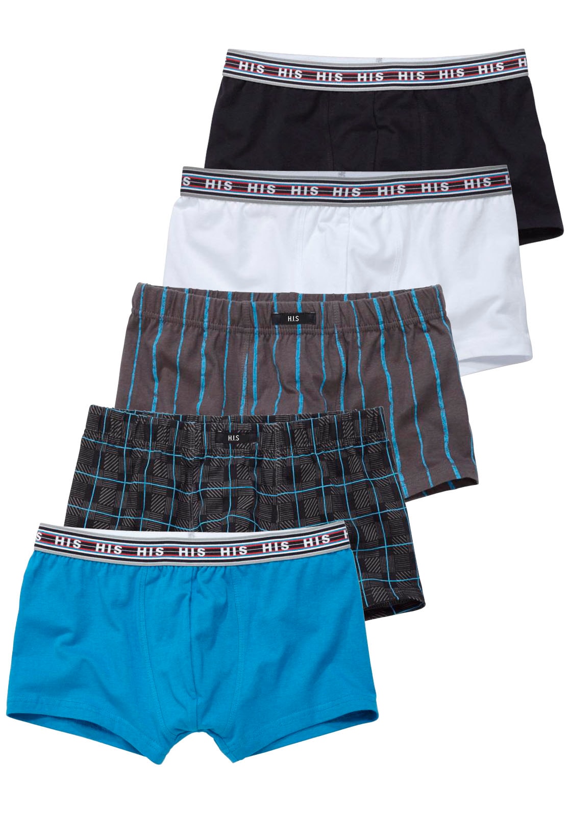 H.I.S Boxer »Boxershorts für Jungen«, (Packung, 5 St.), in unterschiedlichen Designs