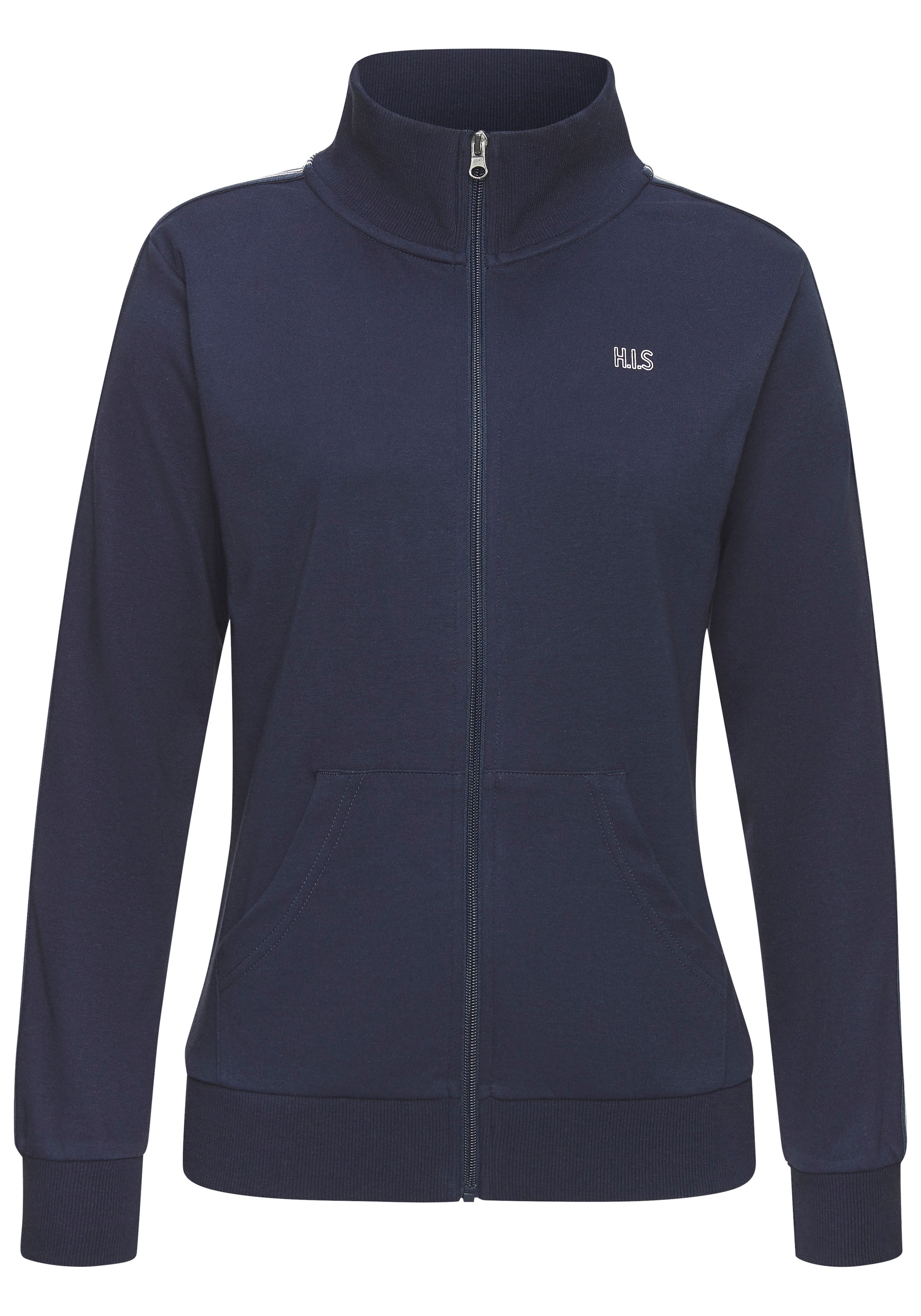 H.I.S Sweatjacke, mit gestreiftem Tape an den Ärmeln, Loungewear