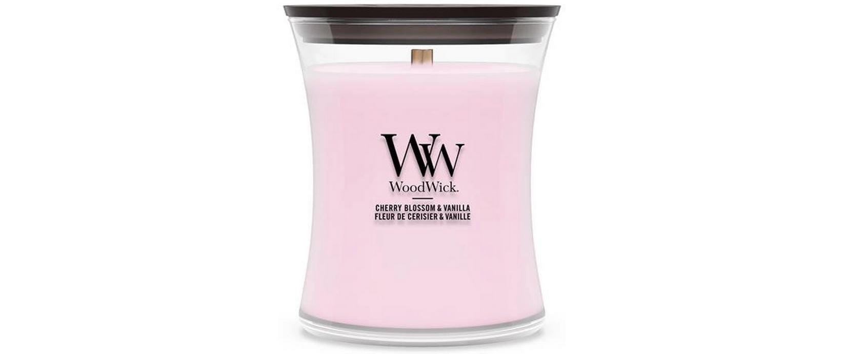 Woodwick Duftkerze "Cherry Blossom & Vanilla Medium Jar"