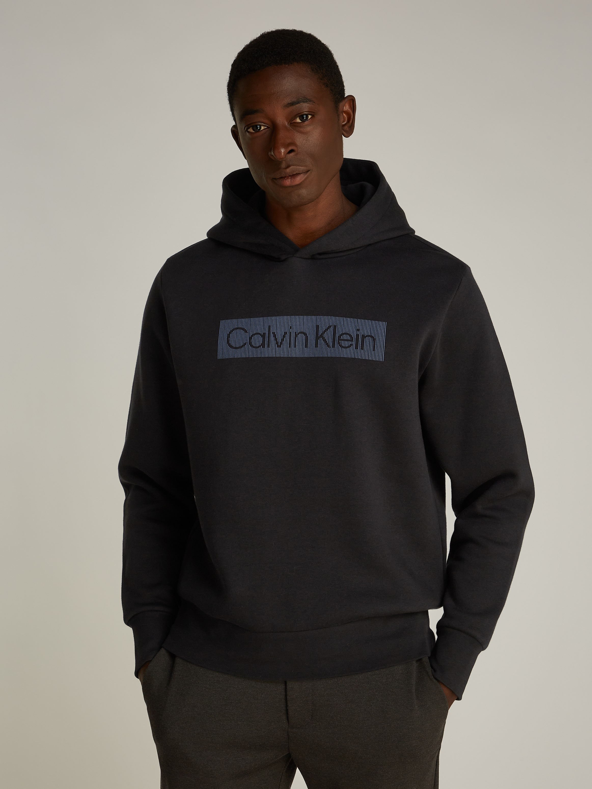Calvin Klein Kapuzensweatshirt »BOX STRIPED LOGO HOODIE«, mit Logoschriftzug