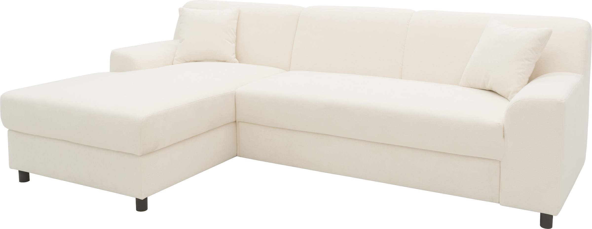 INOSIGN Ecksofa »Turah 2, L-Form, in Cord u. wasserabweisender Microfaser, Federkern«, B/T/H: 241/146/79 cm, incl. Zierkissen, wahlweise mit Bettfunktion