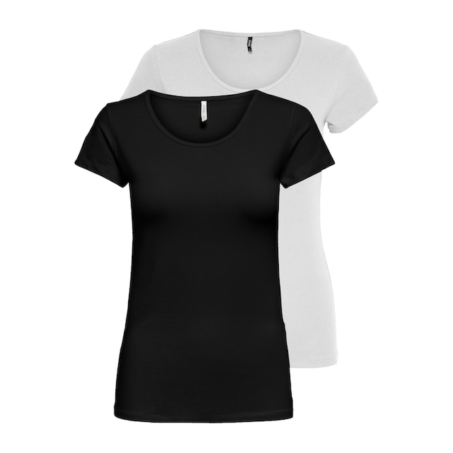 ONLY Rundhalsshirt »ONLLIVELOVE LIFE S/S O-NECK TOP«, (2er-Pack) online  bestellen | Jelmoli-Versand | T-Shirts