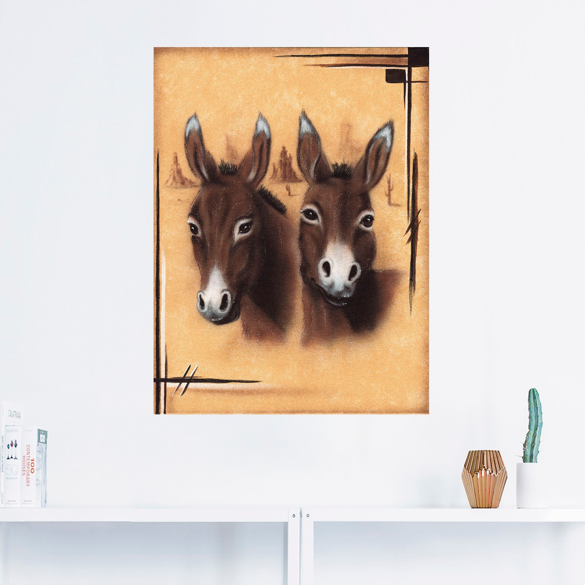 Artland Wandbild »Esel«, Esel Bilder, (1 St.), als Alubild, Leinwandbild, Wandaufkleber oder Poster in versch. Grössen