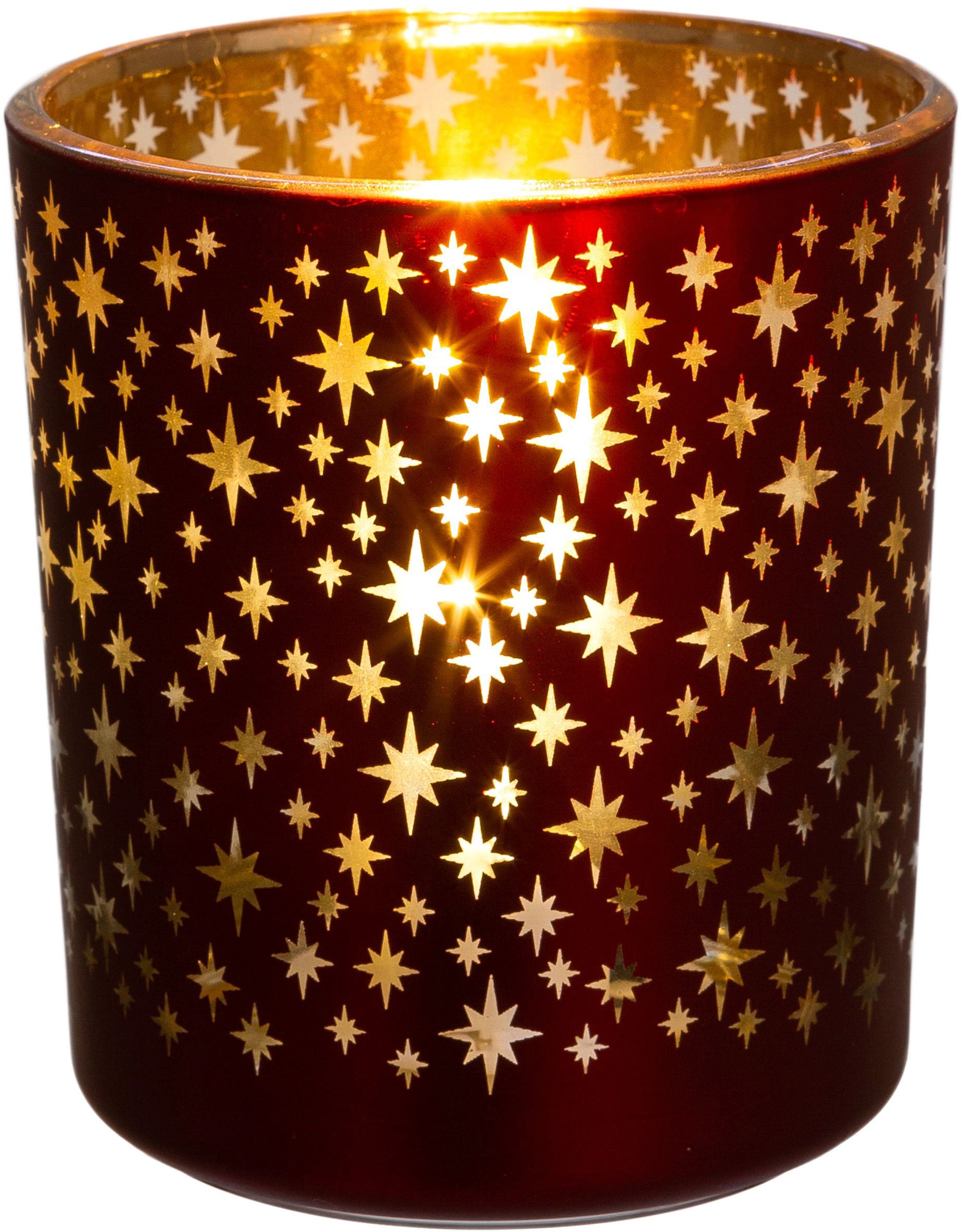 Creativ deco Teelichthalter St.), | mit »Weihnachtsdeko«, kaufen Innenseite (4 online Jelmoli-Versand goldfarbener