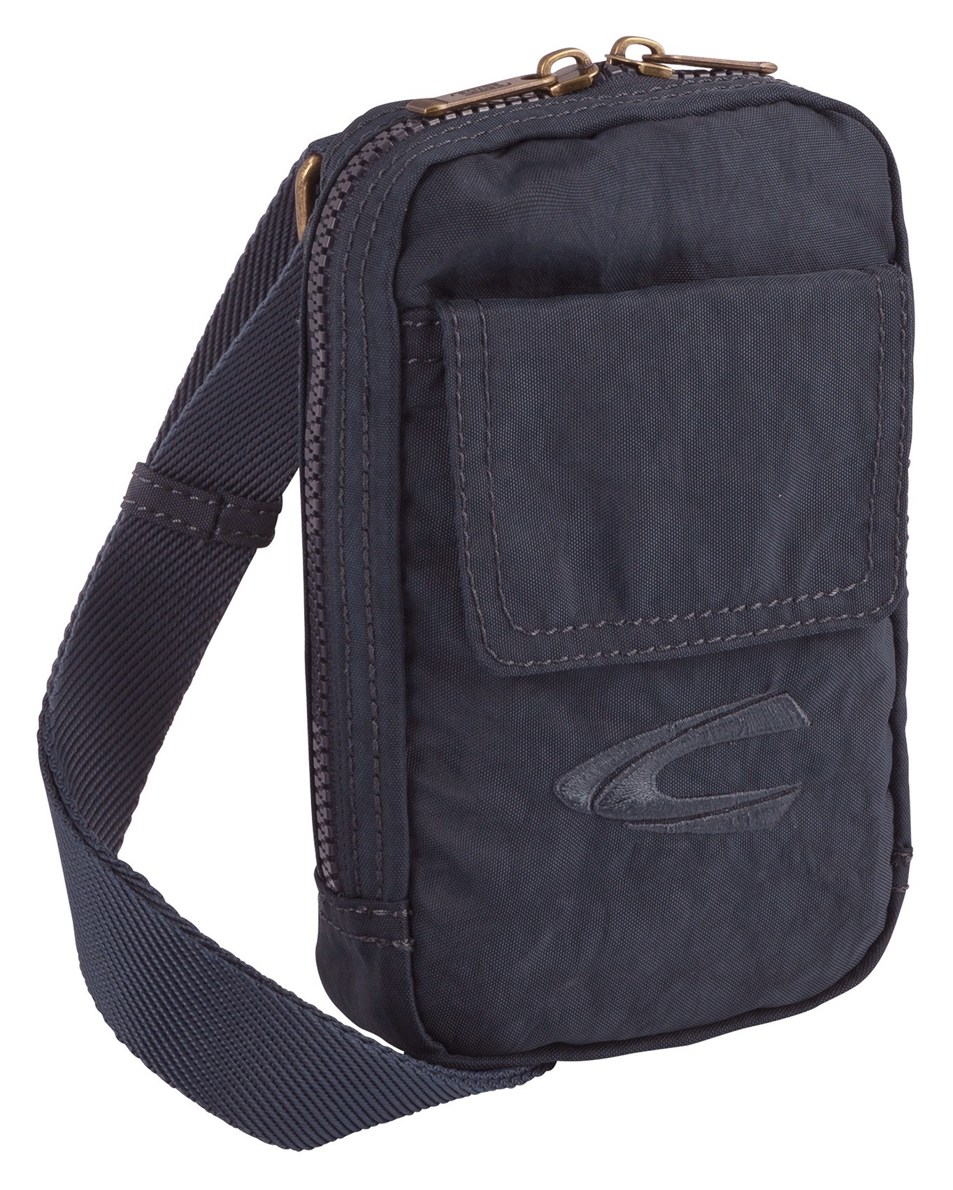 Camel Active, Herren, camel active »Journey« aus leichtem robusten Nylon, funktional perfekt für alle Lebenslagen, blau, B/H/T: 11,5cm x 19,5cm x 4cm,