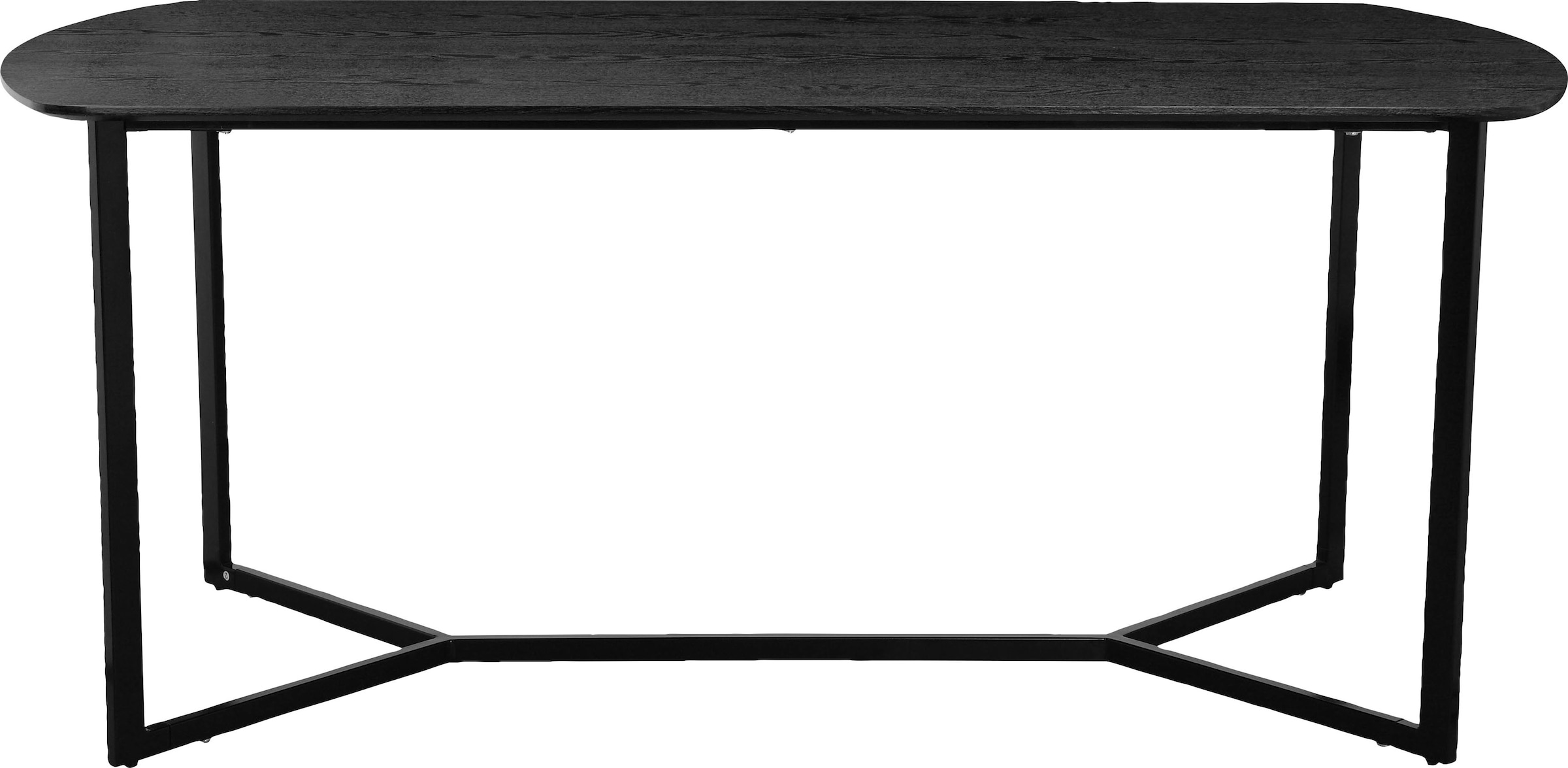 ❤ Places of Style Esstisch »Gallina«, (1 St.), mit Gestell aus Metall  schwarz, Tischplatte in Holzoptik, Höhe 76 cm kaufen im Jelmoli-Online Shop