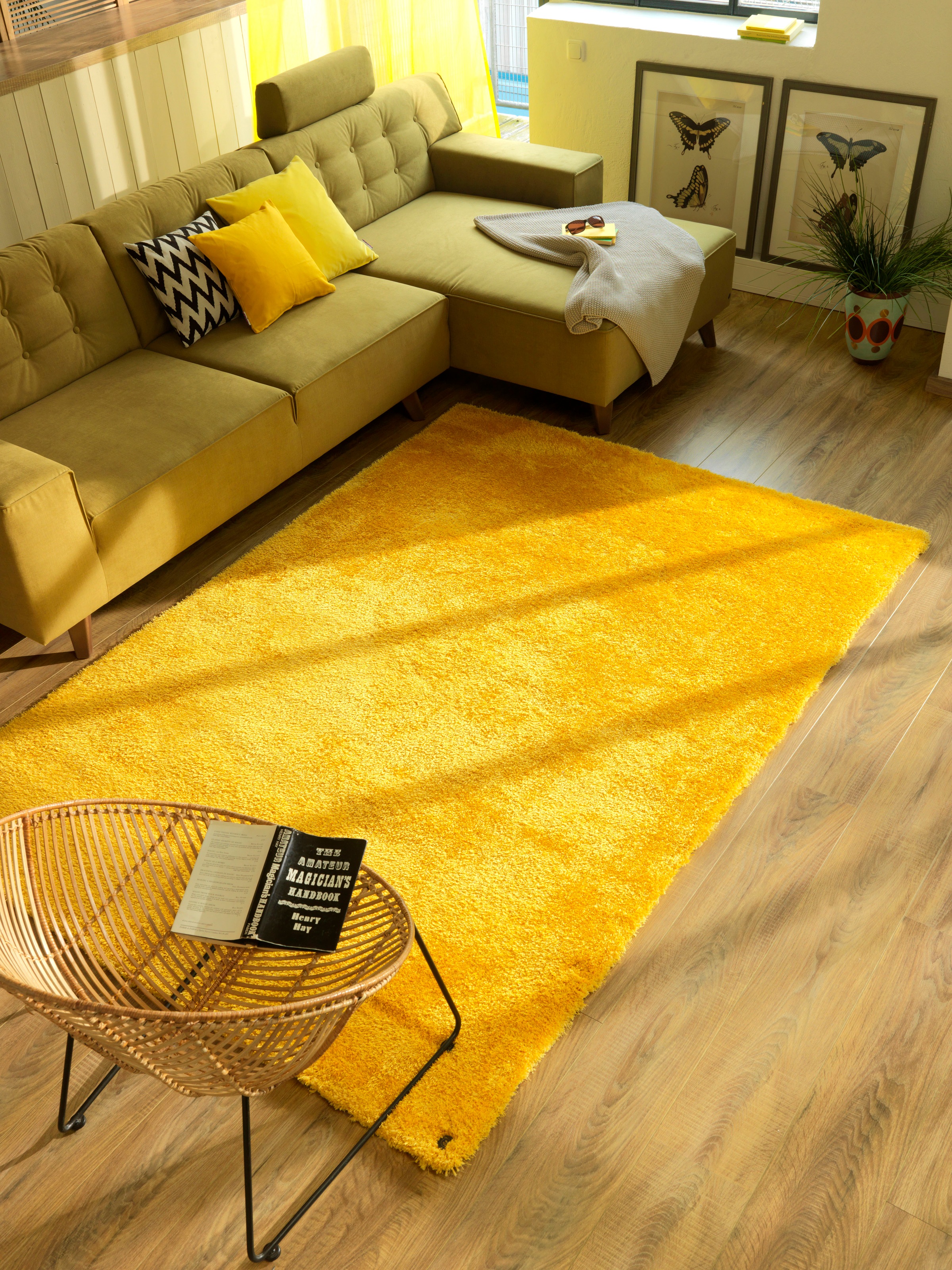 TOM TAILOR HOME Hochflor-Teppich »Soft«, rechteckig, 35 mm Höhe, handgetuftet, Uni-Farben, super weich und flauschig