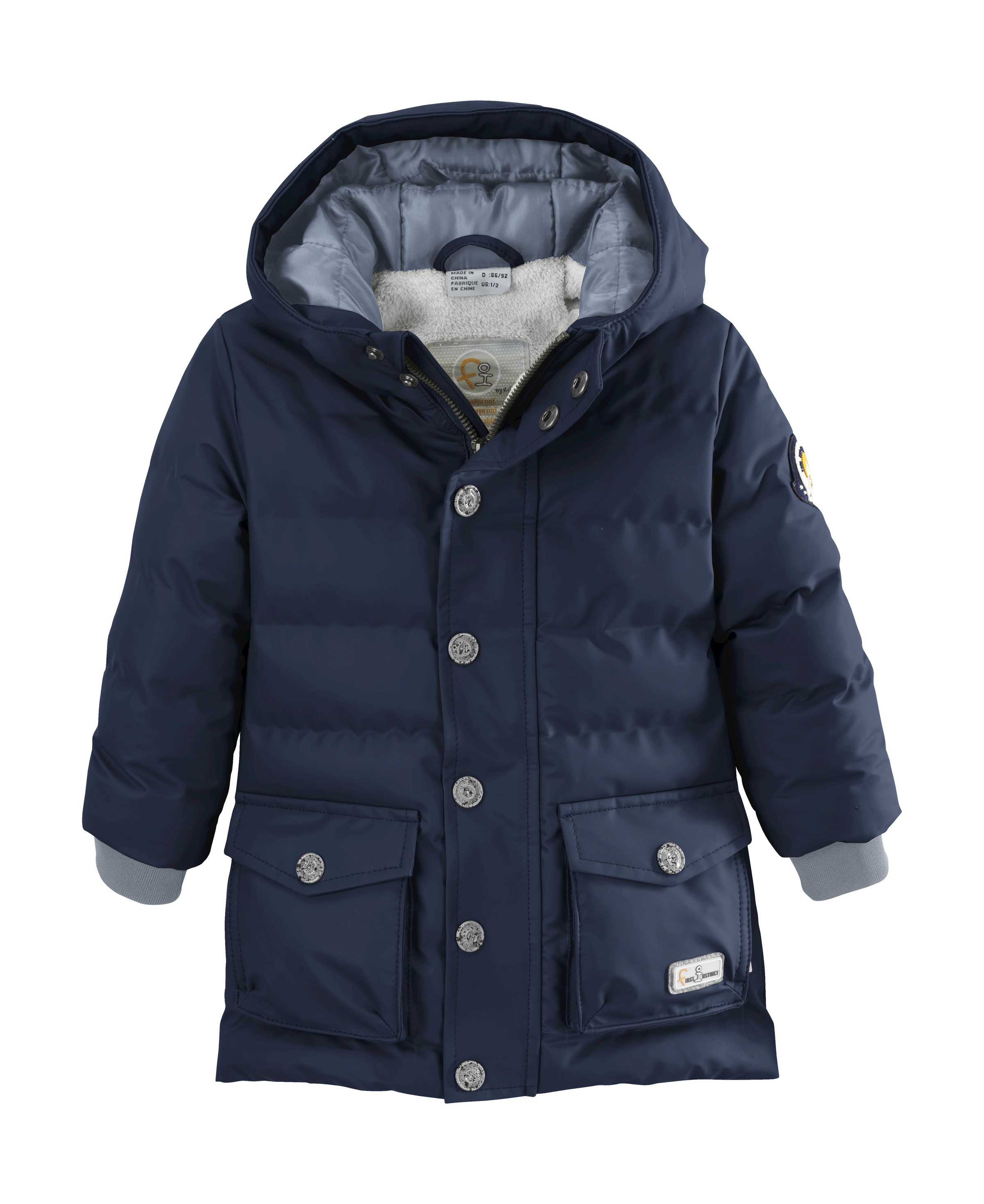 first instinct by killtec Steppmantel »FIOW 11 MNS QLTD PRK« Wintermantel: Daunenoptik, 3.000 mm wasserabweisend, Teddyfutter