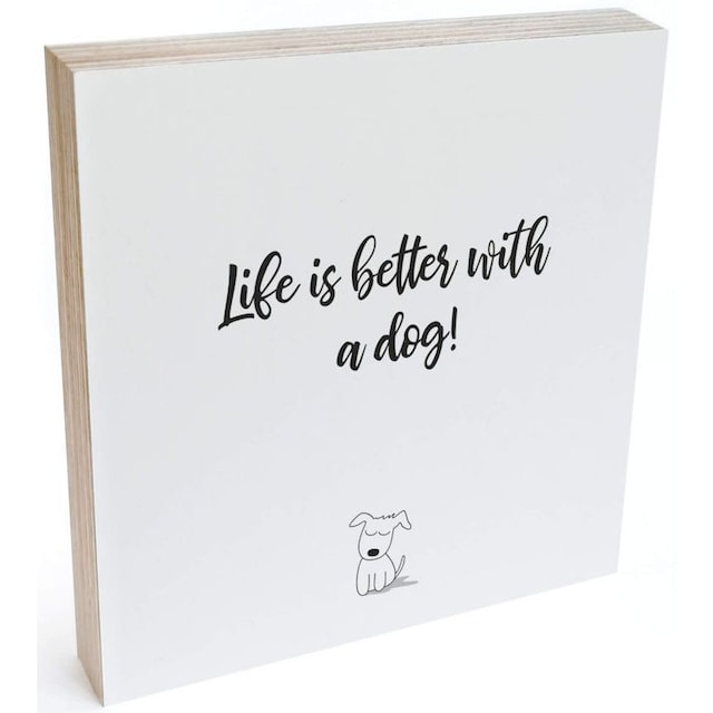 Wall-Art Holzbild »Tischdeko Hunde Holzdeko«, (1 St.) online kaufen |  Jelmoli-Versand