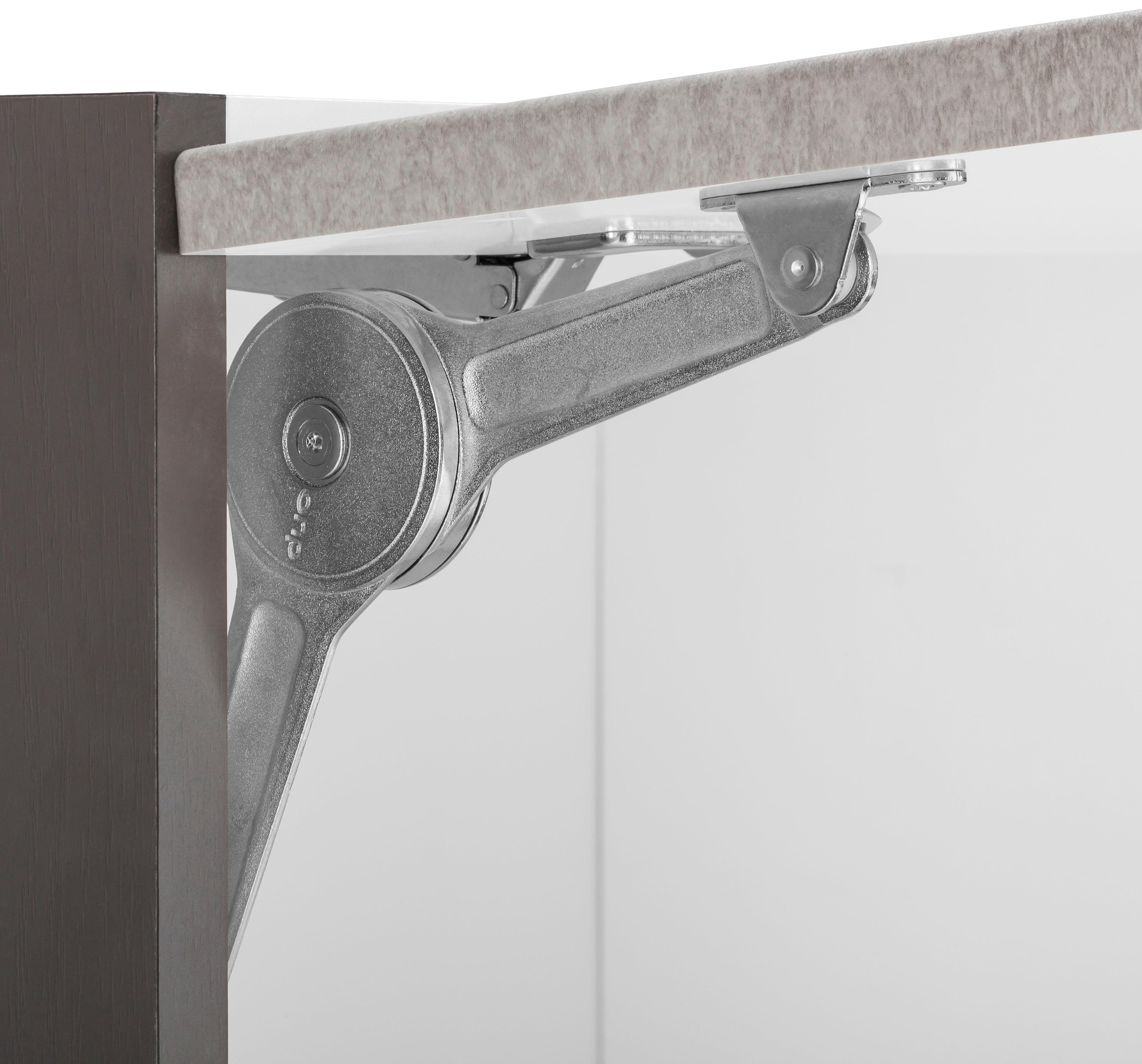 KOCHSTATION Klapphängeschrank »KS-Tulsa«, 100 cm breit, mit 1 Klappe, schwarzer Metallgriff, MDF Front