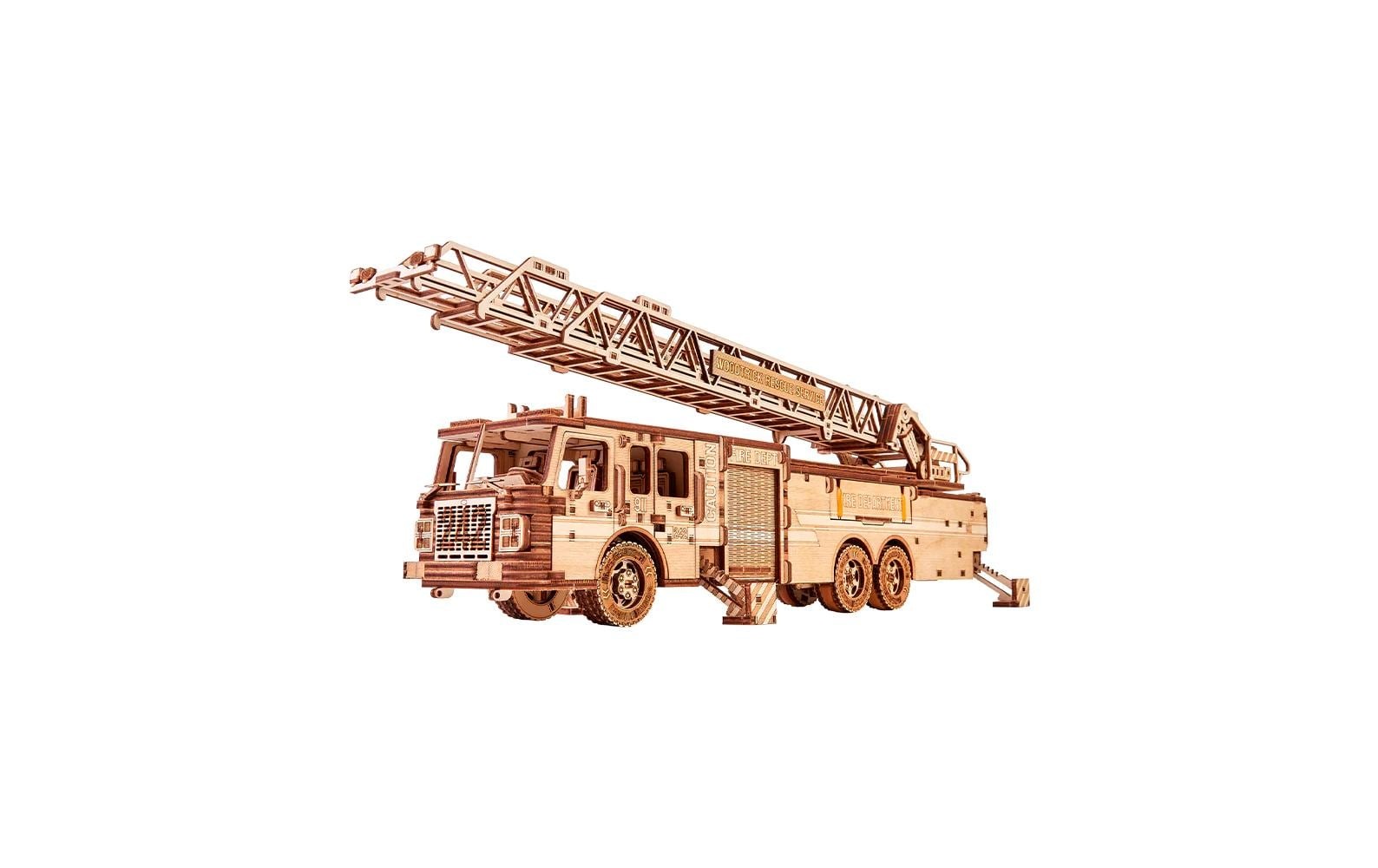 Spielbausteine »WoodTrick Feuerwehrauto«, (636 St.)