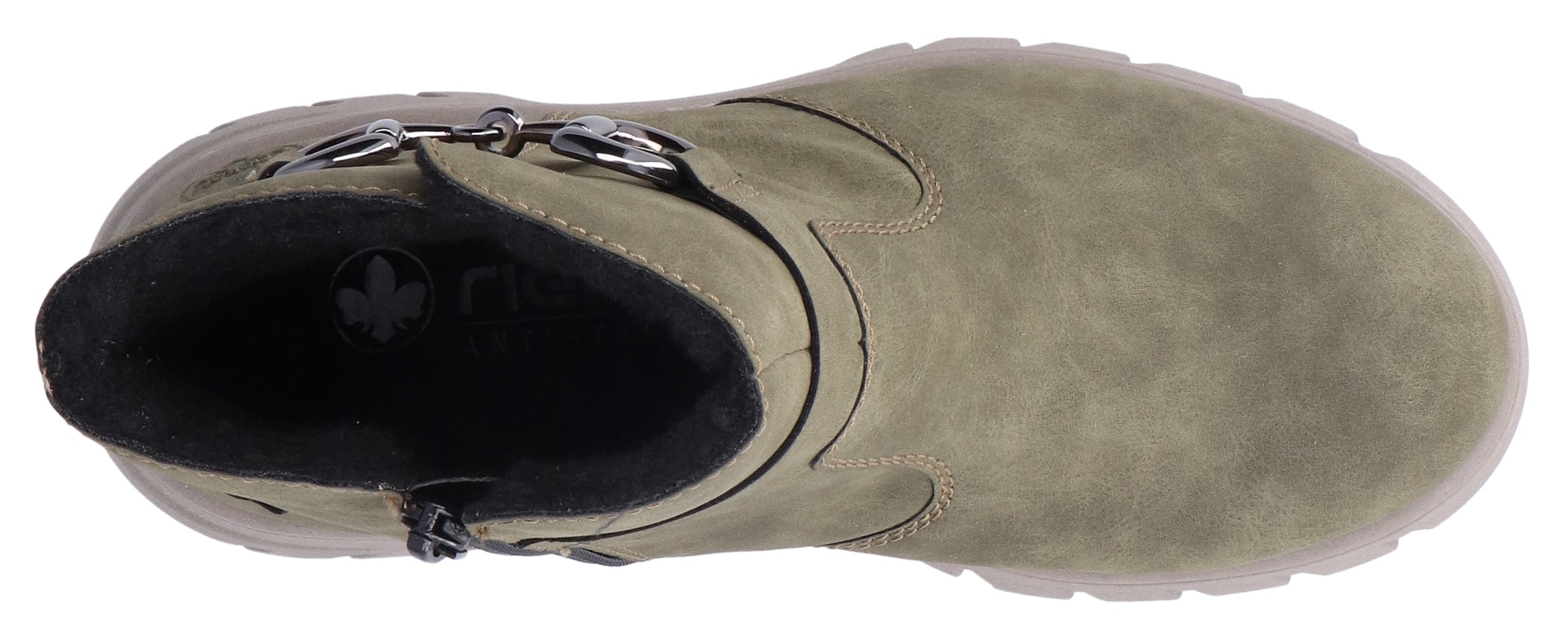 Rieker Winterstiefelette, Winterboots, Plateausohle, mit Zierschnalle und Innenreissverschluss