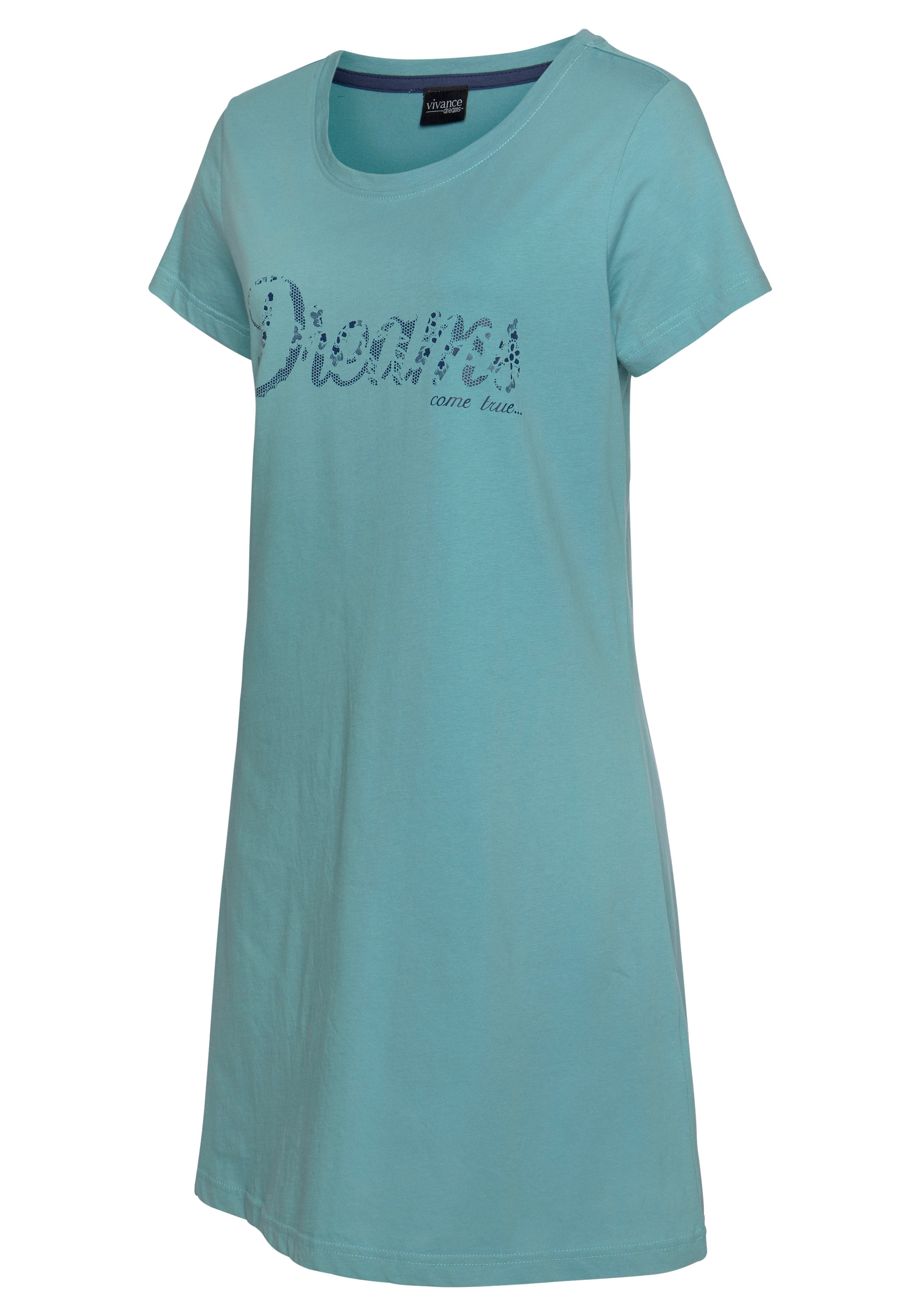 Vivance Dreams Sleepshirt, (2er-Pack), mit Print in Spitzenoptik