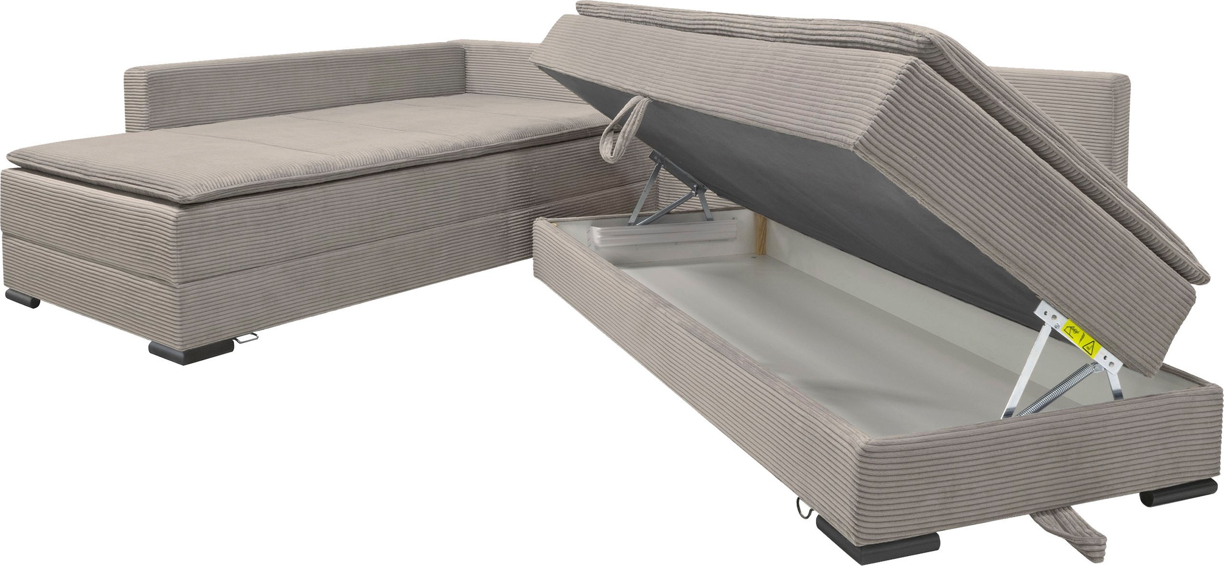 INOSIGN Ecksofa »Night & Day L-Form mit Dauer-Schlaffunktion, Cord-Bezug!«, inklusive Bettfunktion und Bettkasten