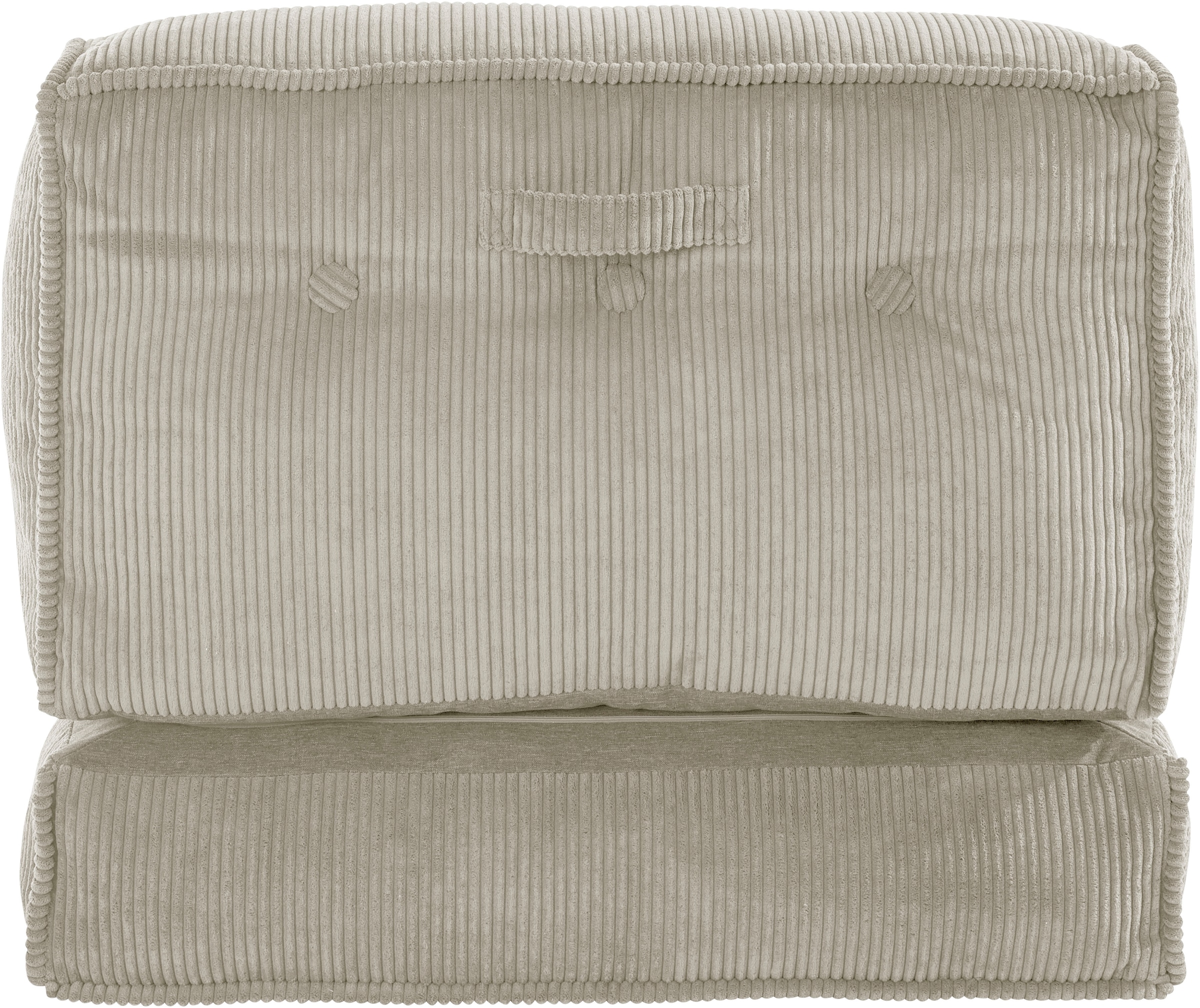 INOSIGN Sessel »Pia«, Loungesessel aus Cord, in 2 Grössen, Pouf-Funktion.
