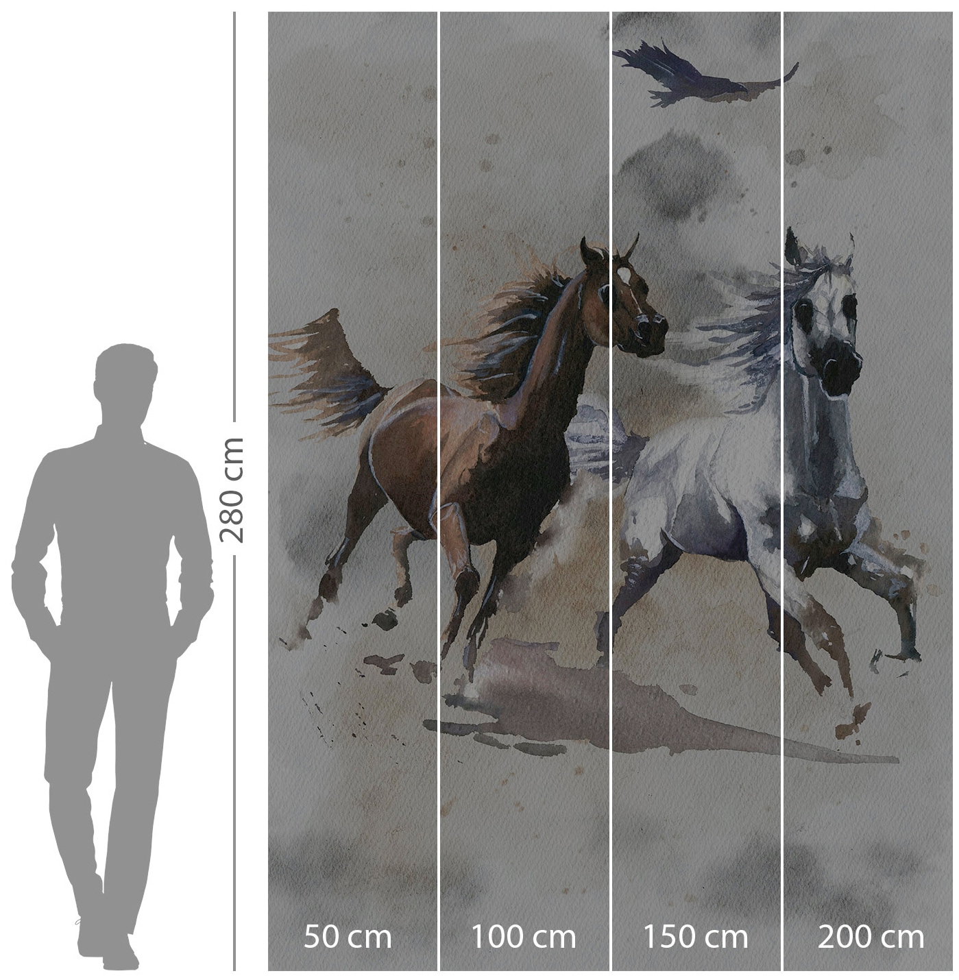 Komar Vliestapete »Digitaldruck Vlies - Wild Ride - Grösse 200 x 280 cm«, bedruckt, Kinderzimmer