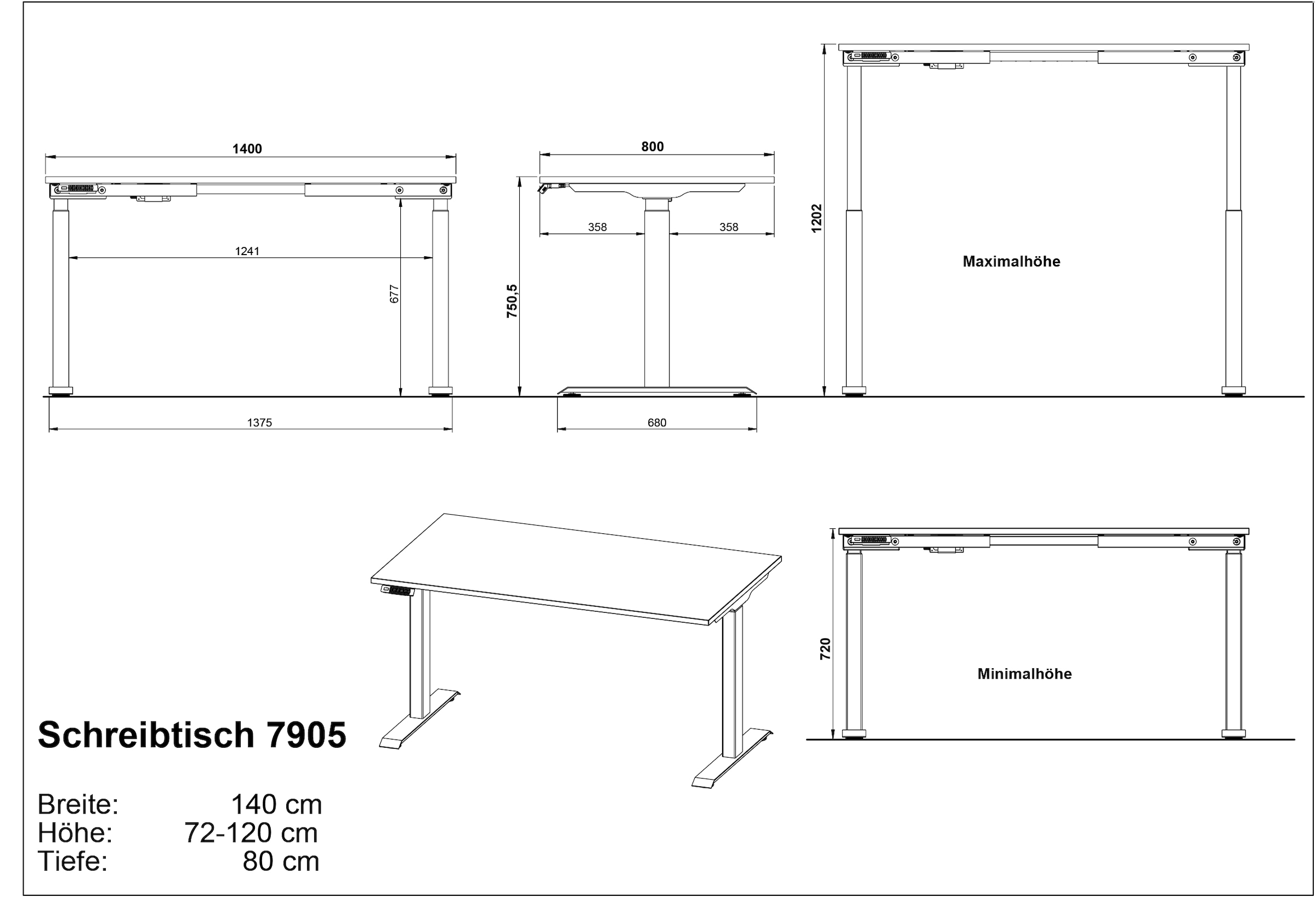 GERMANIA Büromöbel-Set »Mailand«, (2 tlg.), inkl. Schreibtisch und Raumteiler
