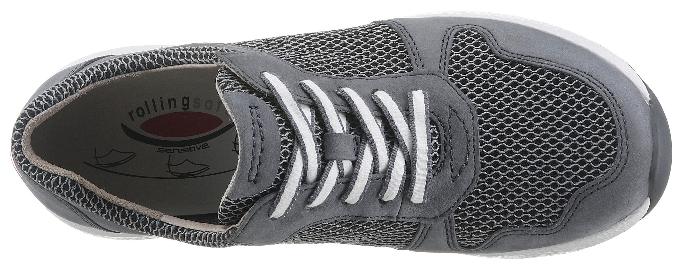 Gabor Rollingsoft Keilsneaker, mit OPTIFIT-Wechselfussbett, Freizeitschuh, Halbschuh, Schnürschuh