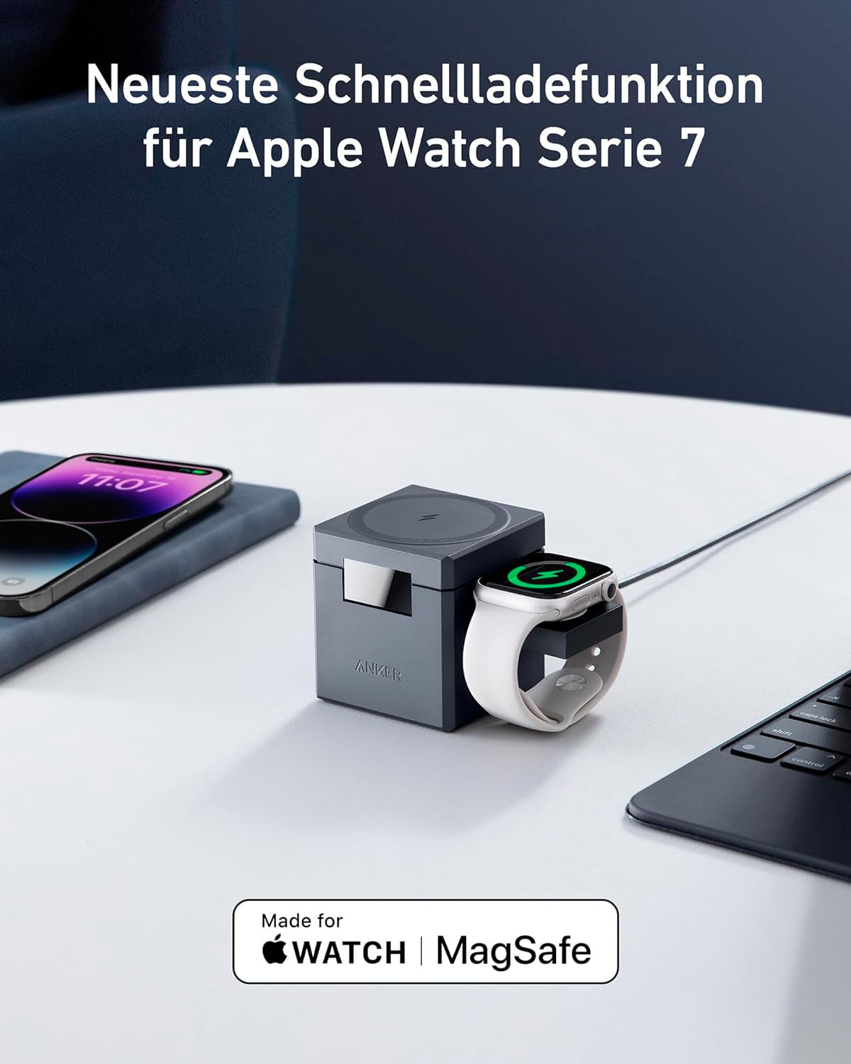 Anker Smartphone-Ladegerät »Charger 3-in-1 Cube with MagSafe«